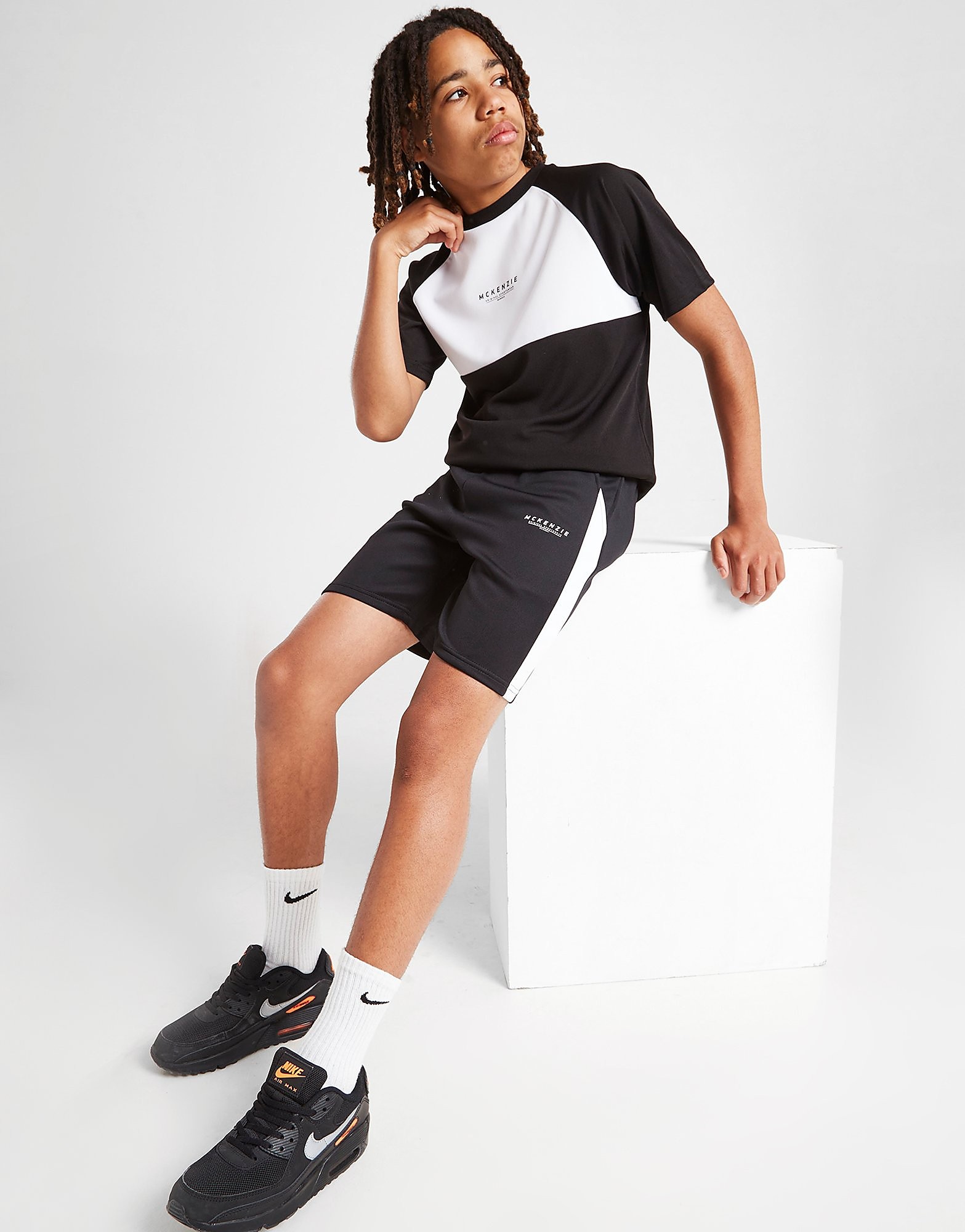 

McKenzie Exhilarate Colour Block Poly Shorts Junior - Black - Kids, Black