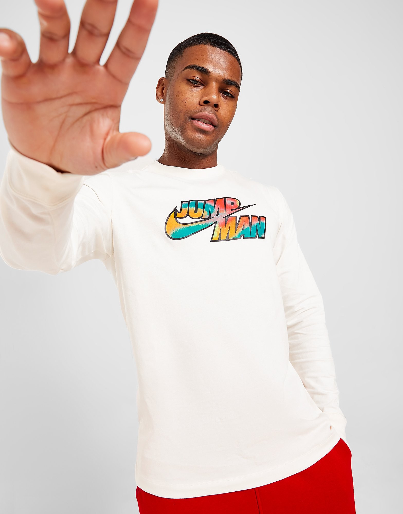 

Jordan DNA Jumpman Long Sleeve T-Shirt - White - Mens, White