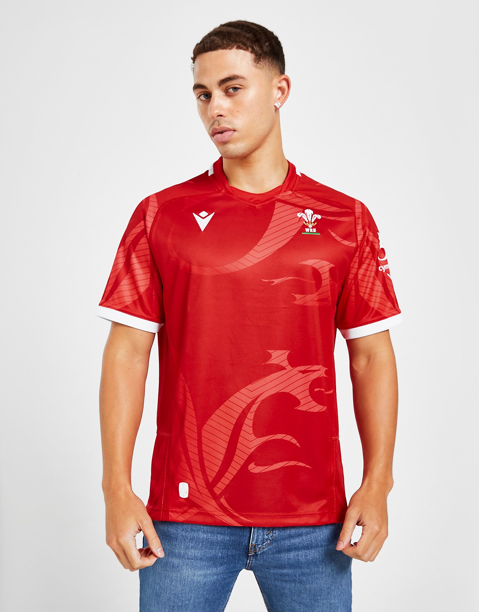 

Macron Welsh Rugby 2022 Commonwealth Games Home Shirt - Red - Mens, Red