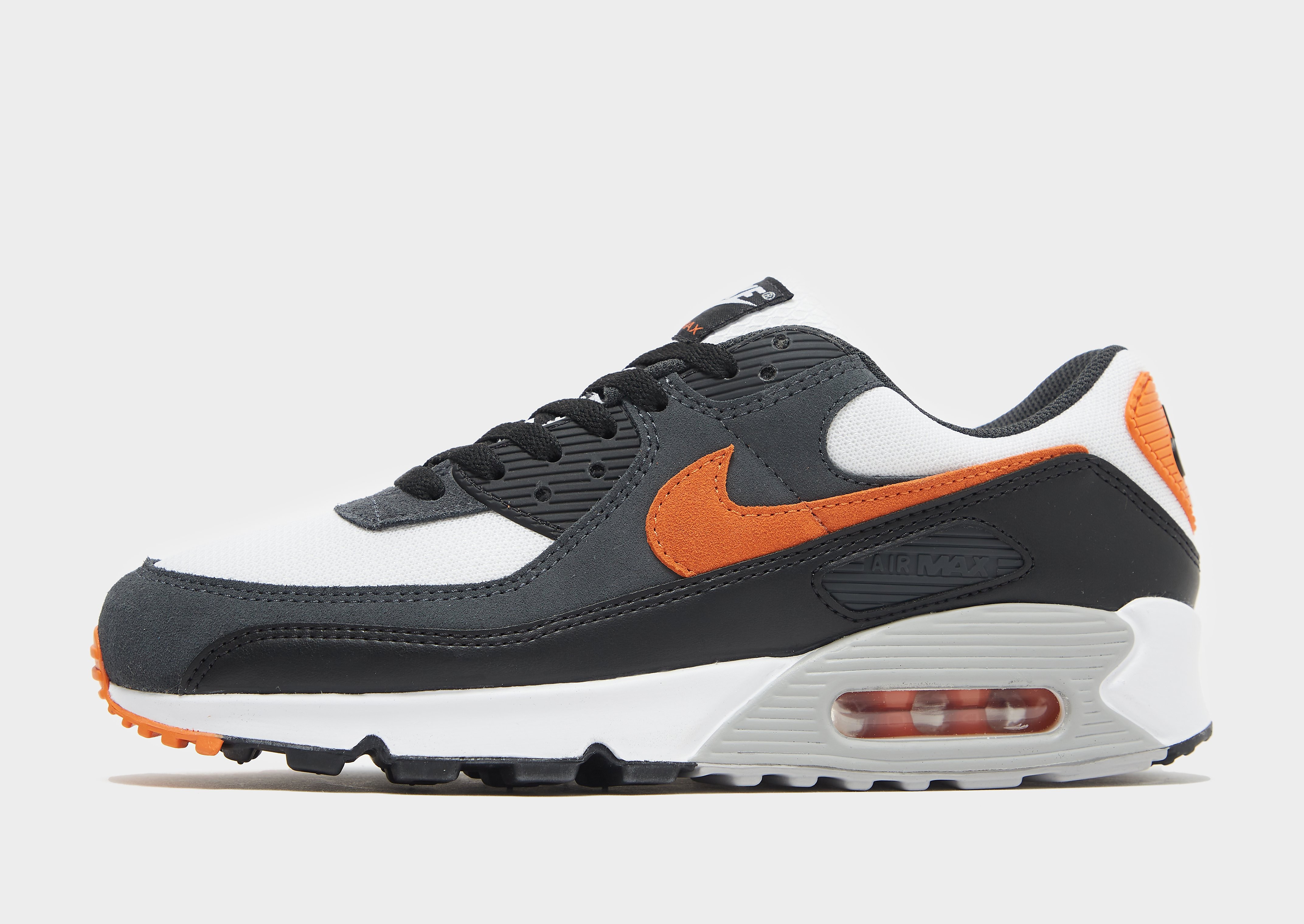 

Nike Air Max 90 - White/Black/Light Smoke Grey/Starfish - Mens, White/Black/Light Smoke Grey/Starfish