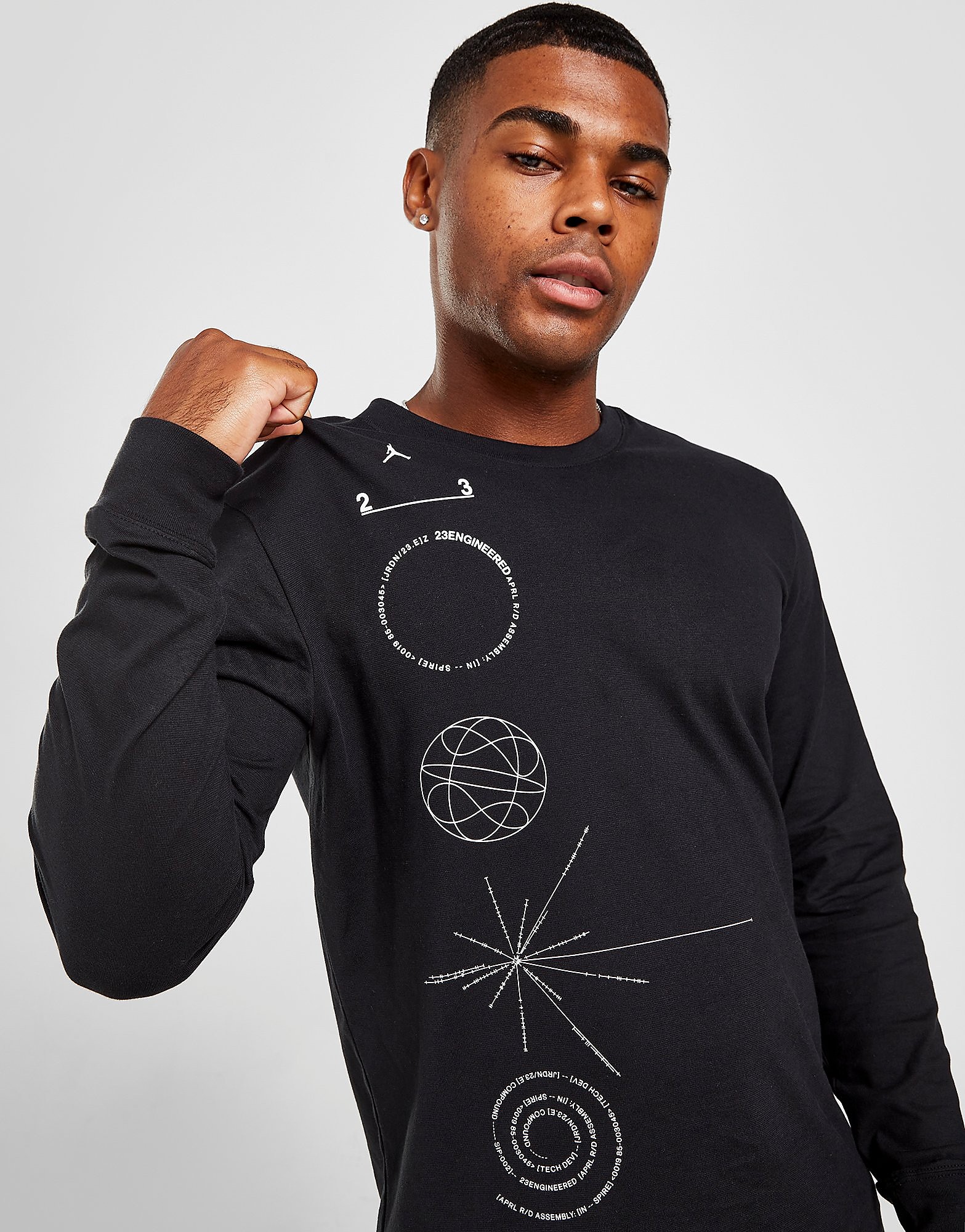 

Jordan 23 Engineered Long Sleeve T-Shirt - Black - Mens, Black