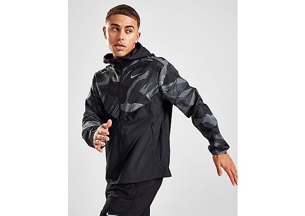 Nike Camo Windrunner Jacket - Black/Black - Mens, Black/Black