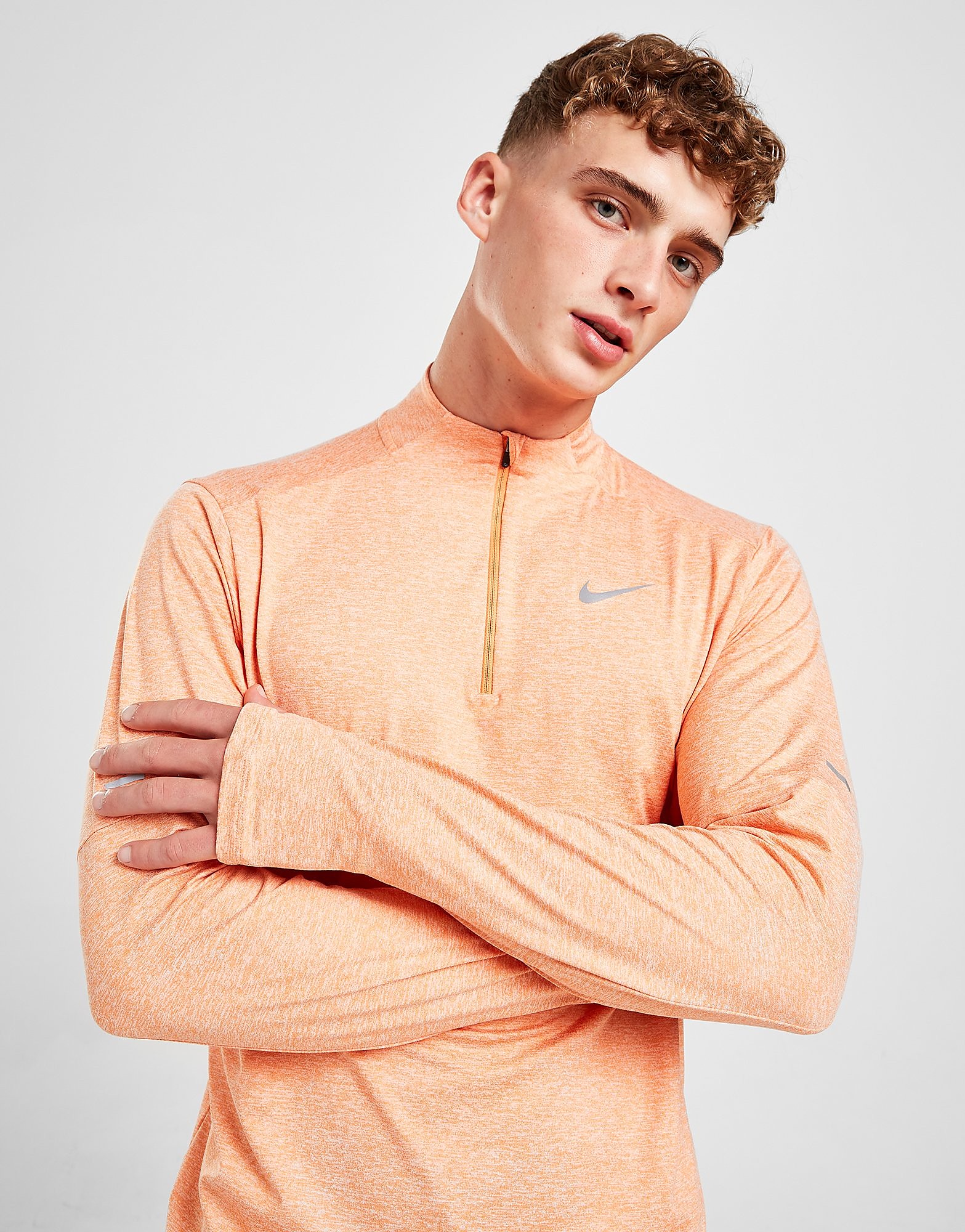 

Nike Element 1/2 Zip Running Top - Orange - Mens, Orange