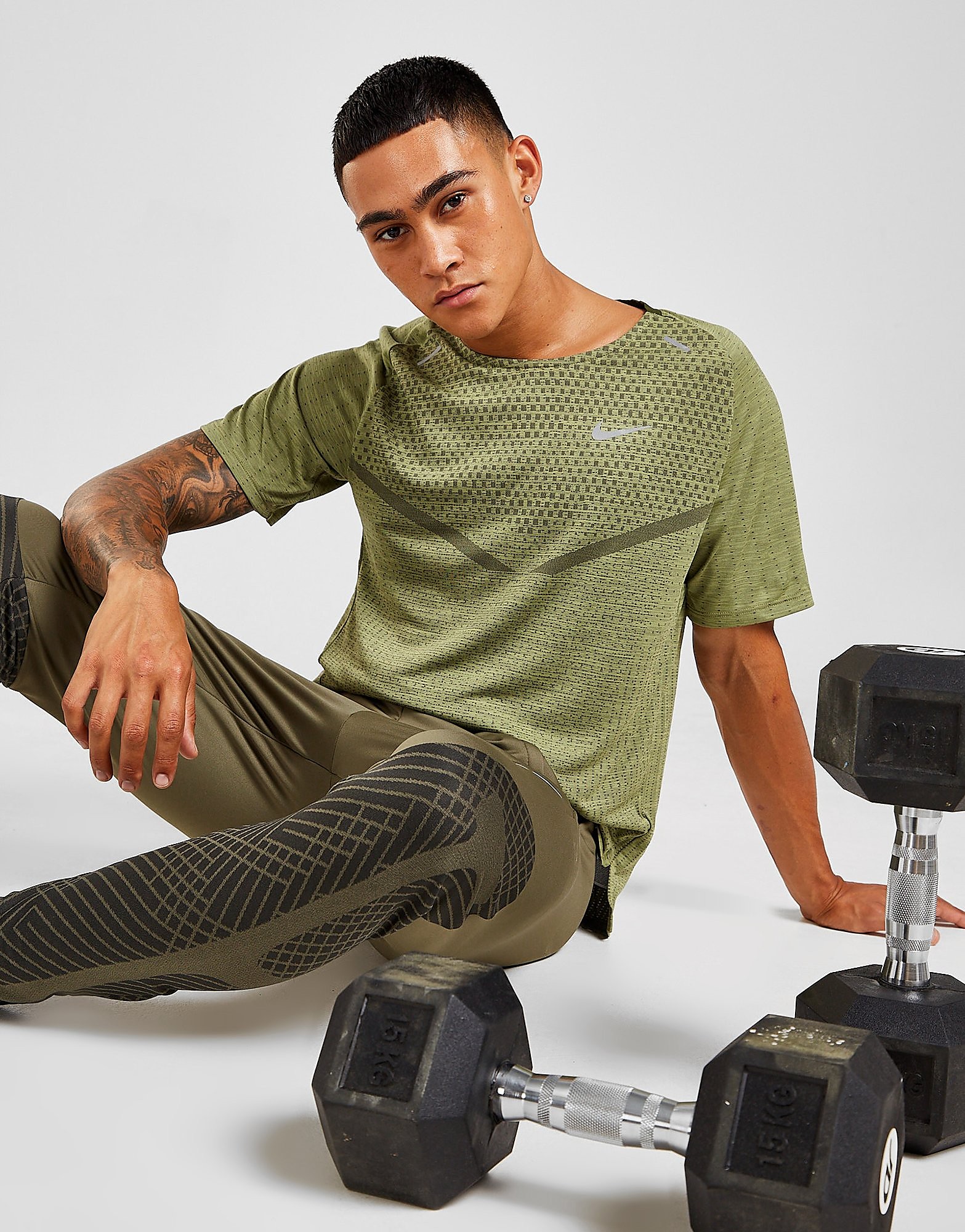 

Nike TechKnit Ultra T-Shirt - Green - Mens, Green