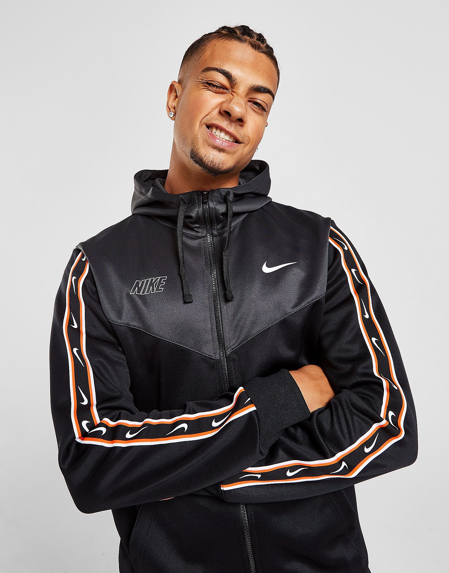 

Nike Repeat Poly Full Zip Hoodie - Black/Dark Smoke Grey/White - Mens, Black/Dark Smoke Grey/White