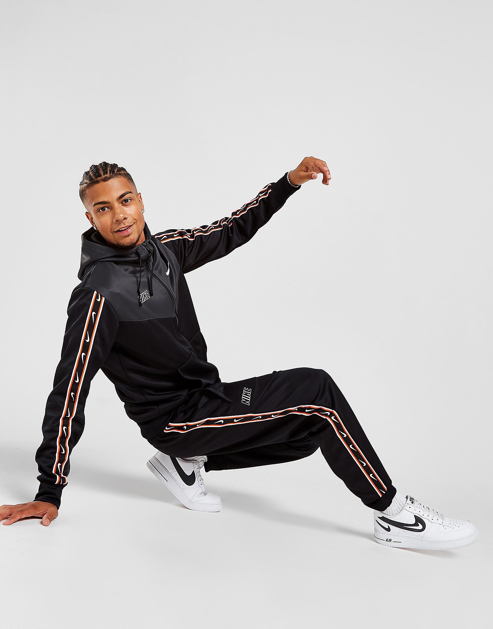 

Nike Repeat Track Pants - Black/Black/White - Mens, Black/Black/White