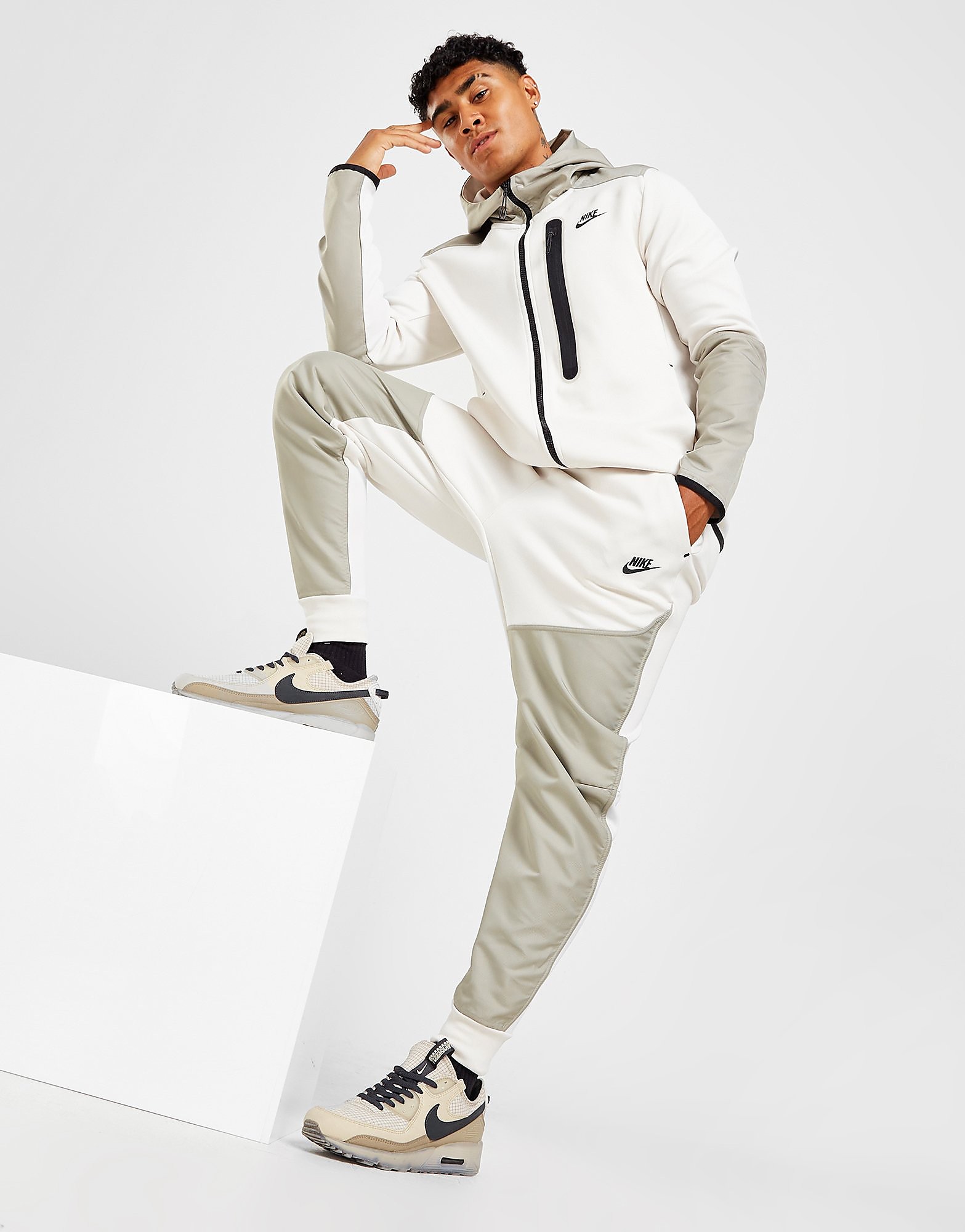 

Nike Tech Overlay Joggers - Phantom/Cobblestone/Black/Grey - Mens, Phantom/Cobblestone/Black/Grey