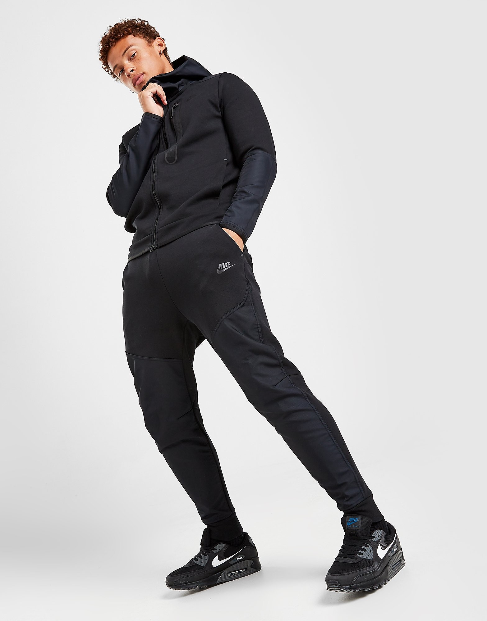 

Nike Tech Overlay Joggers - Black/Black/Black - Mens, Black/Black/Black