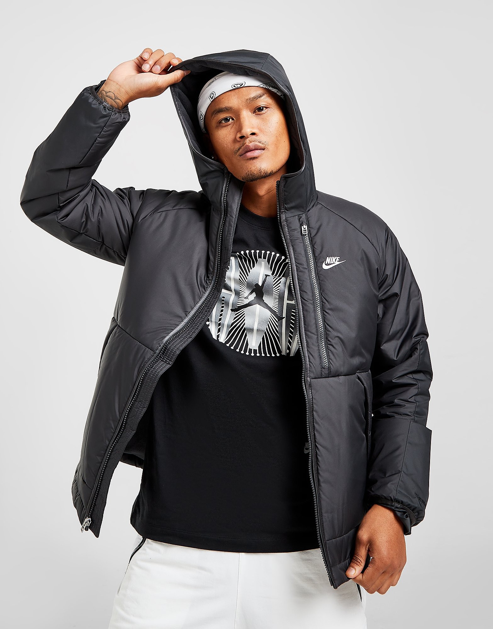Nike Legacy Jacket - Dark Smoke Grey/Dark Smoke Grey/White - Mens, Dark Smoke Grey/Dark Smoke Grey/White