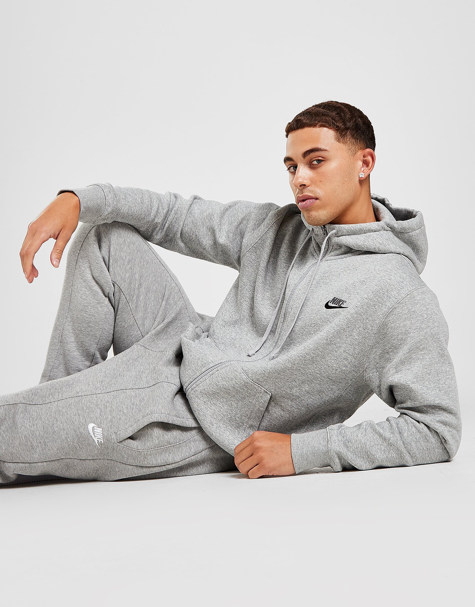 

Nike Foundation Full Zip Hoodie - Only at JD - Grey/DGH/GRY/BLK - Mens, Grey/DGH/GRY/BLK
