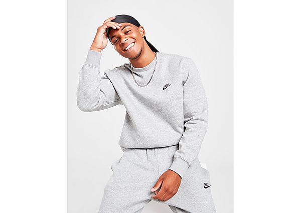 Nike Foundation Fleece Sweatshirt - Only at JD - Grey/DGH/GRY/BLK - Mens, Grey/DGH/GRY/BLK