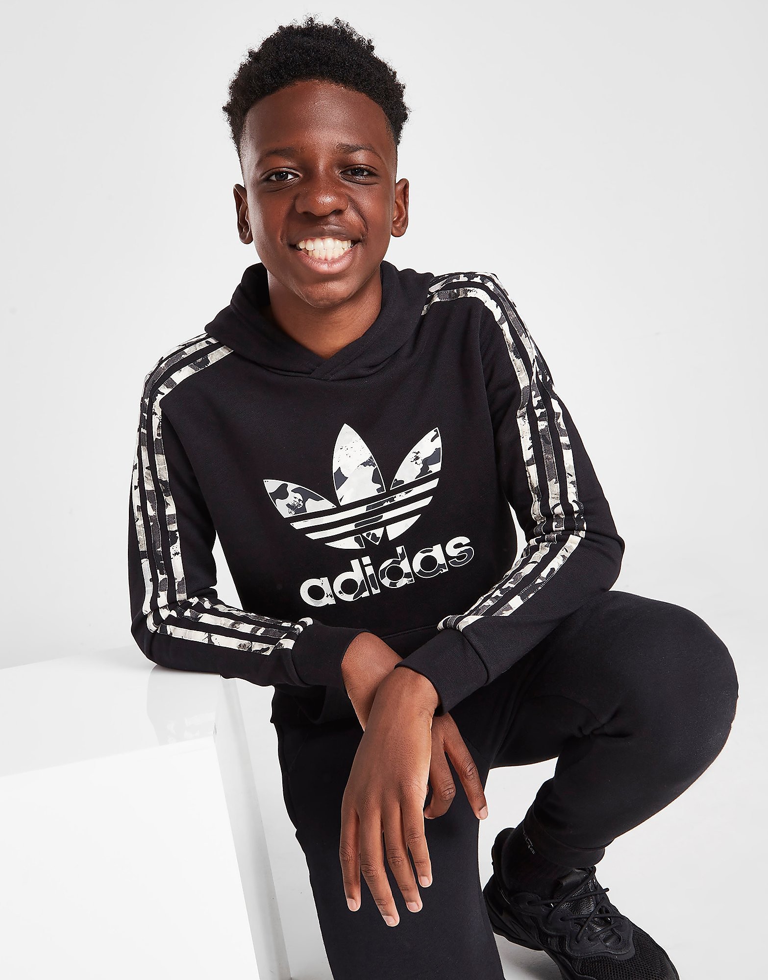 

adidas Originals Camouflage Infill Hoodie Junior - Black - Kids, Black