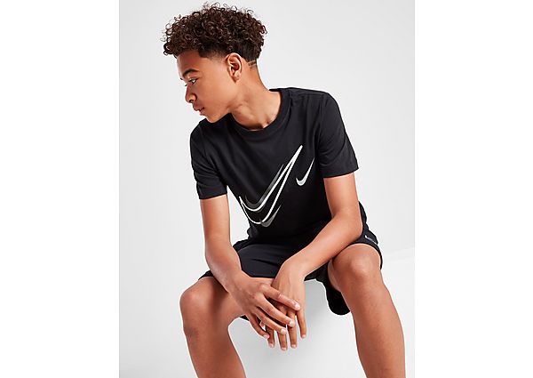 Nike Multi Swoosh T-Shirt Junior - Black - Kids, Black
