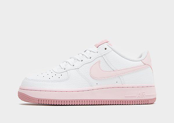 Nike Air Force 1 Junior - White/Elemental Pink/Medium Soft Pink/Pink Foam/Pink - Kids, White/Elemental Pink/Medium Soft Pink/Pink Foam/Pink