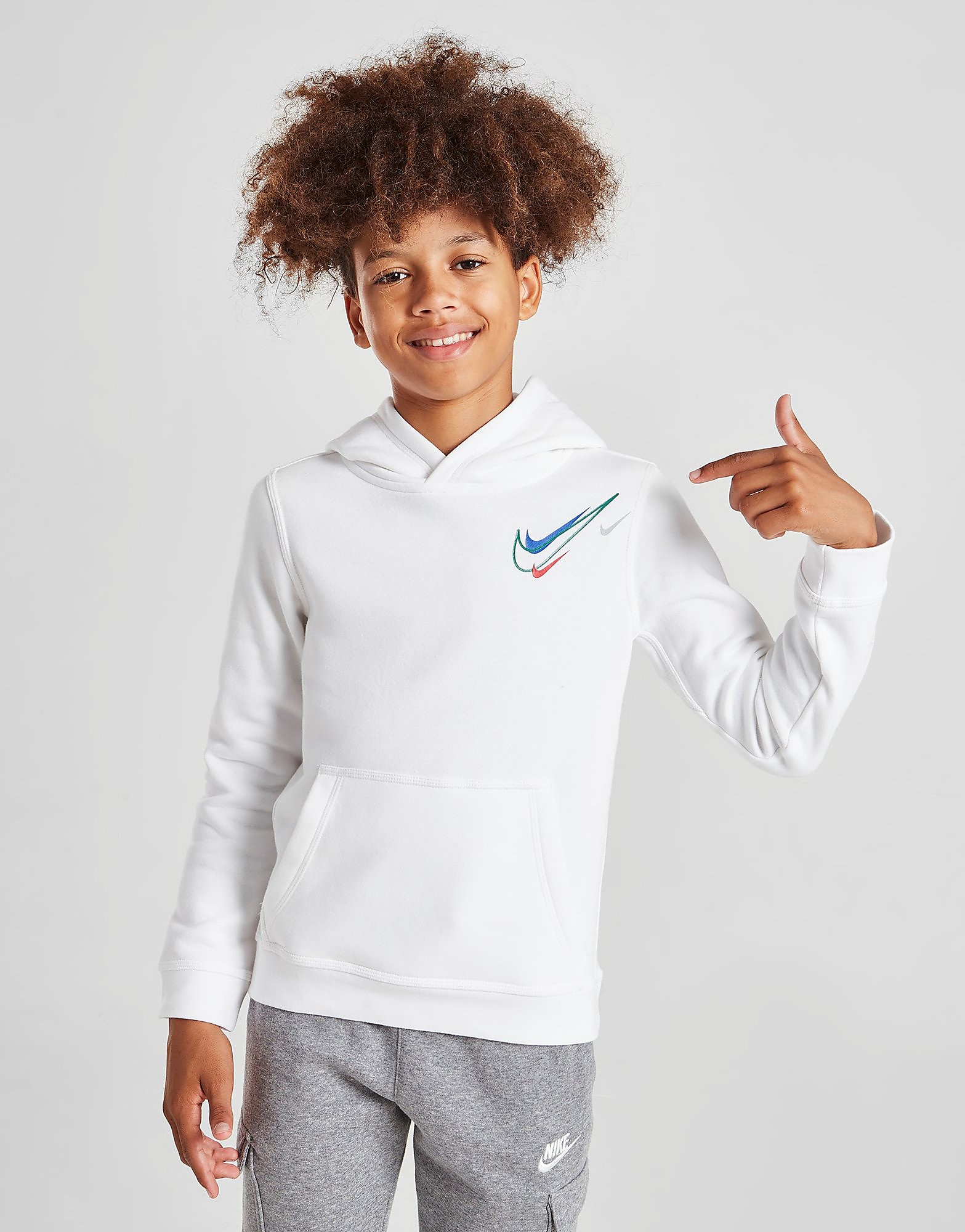 

Nike Overhead Swoosh Hoodie Junior - White - Kids, White