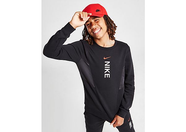 Nike Hybrid Fleece Crew Sweatshirt Junior - Only at JD - Black - Kids, Black