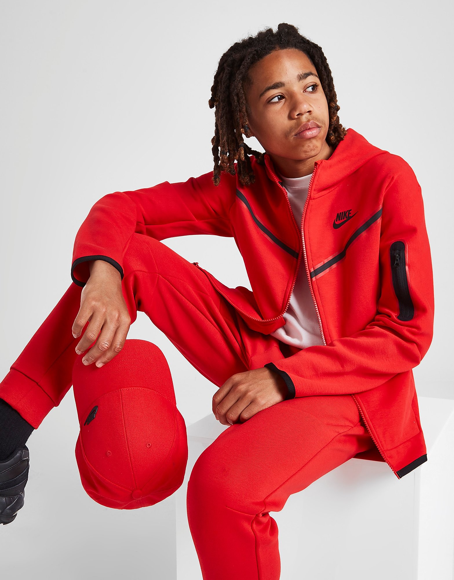 

Nike Tech Fleece Hoodie Junior - Red - Kids, Red