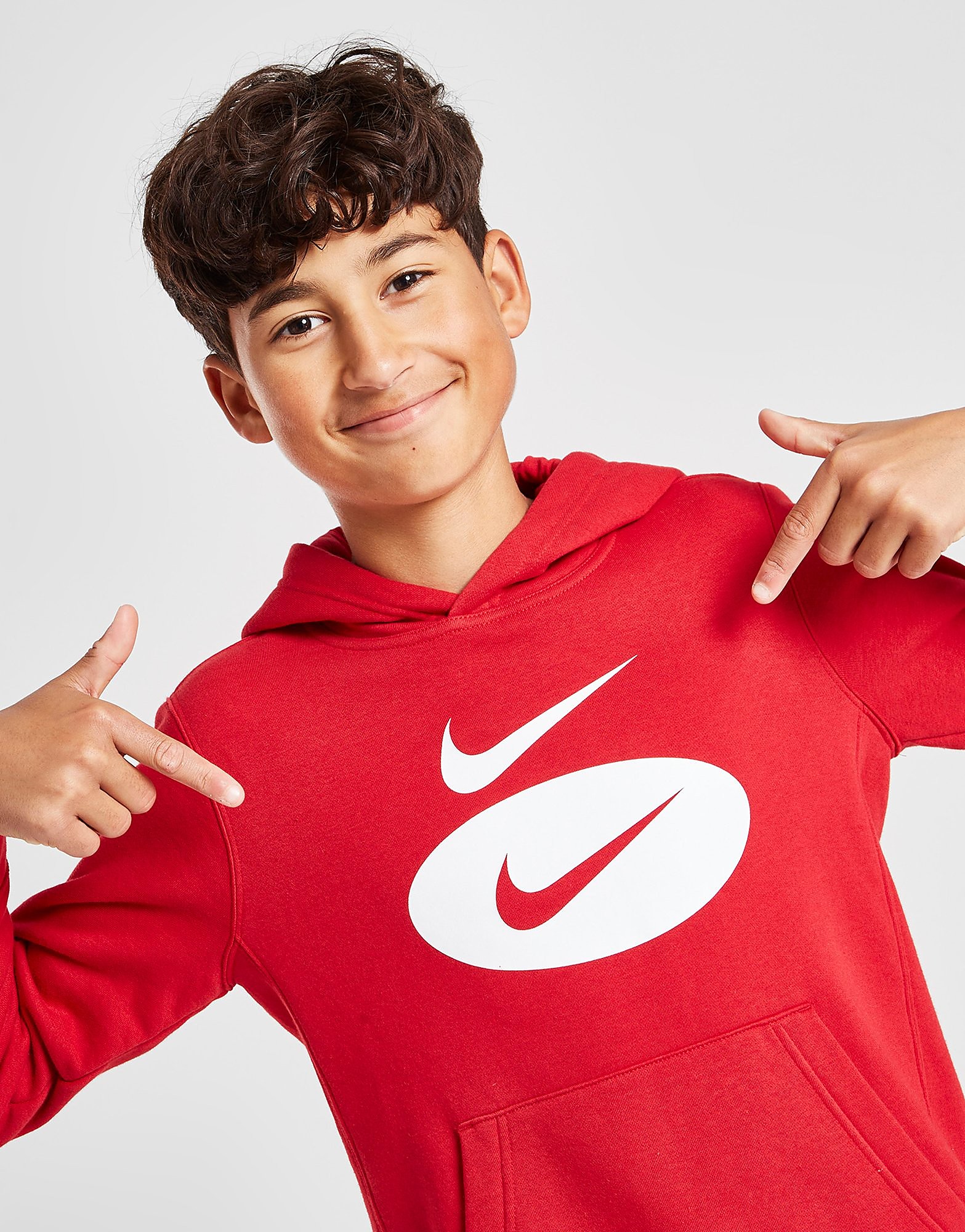 

Nike Oval Logo Swoosh Hoodie Junior - Red - Kids, Red