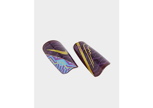 Nike Kylian Mbappe Mercurial Lite Shin Pads - Dark Beetroot/Vivid Purple/Metallic Vivid Gold - Womens, Dark Beetroot/Vivid Purple/Metallic Vivid Gold