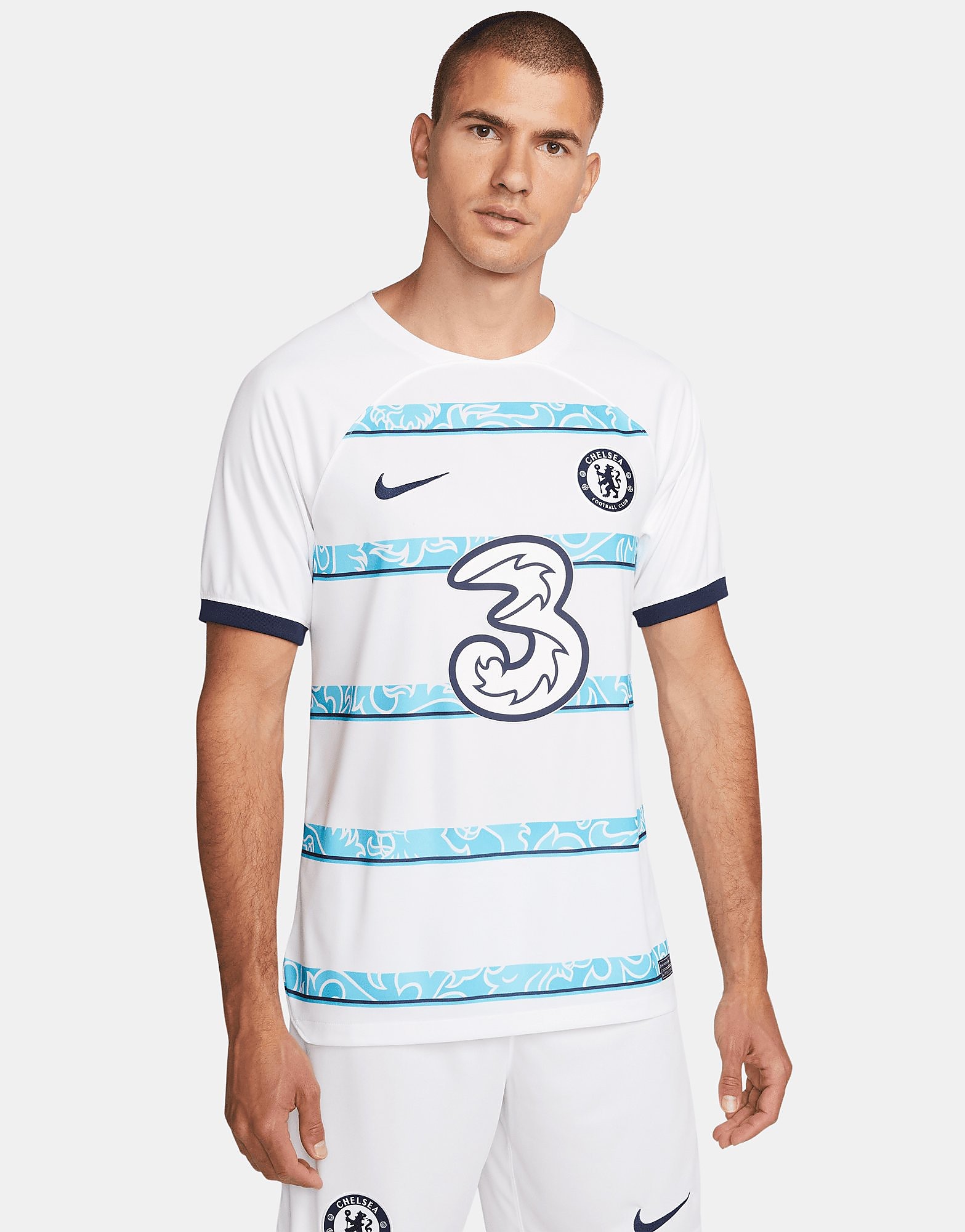 Nike Chelsea FC 2022/23 Away Shirt - White/College Navy - Mens, White/College Navy