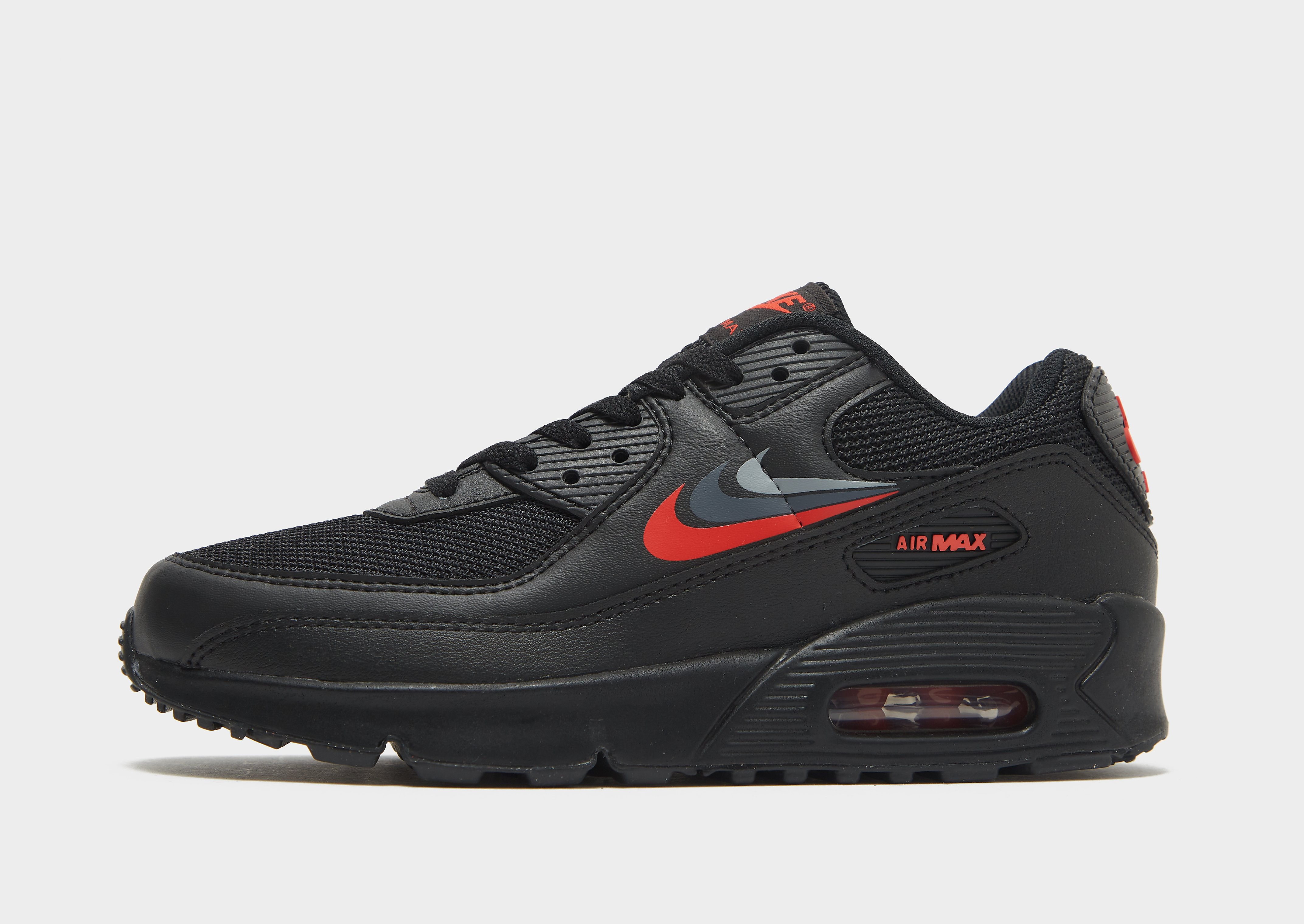 

Nike Air Max 90 Leather Junior - Only at JD - Black - Kids, Black