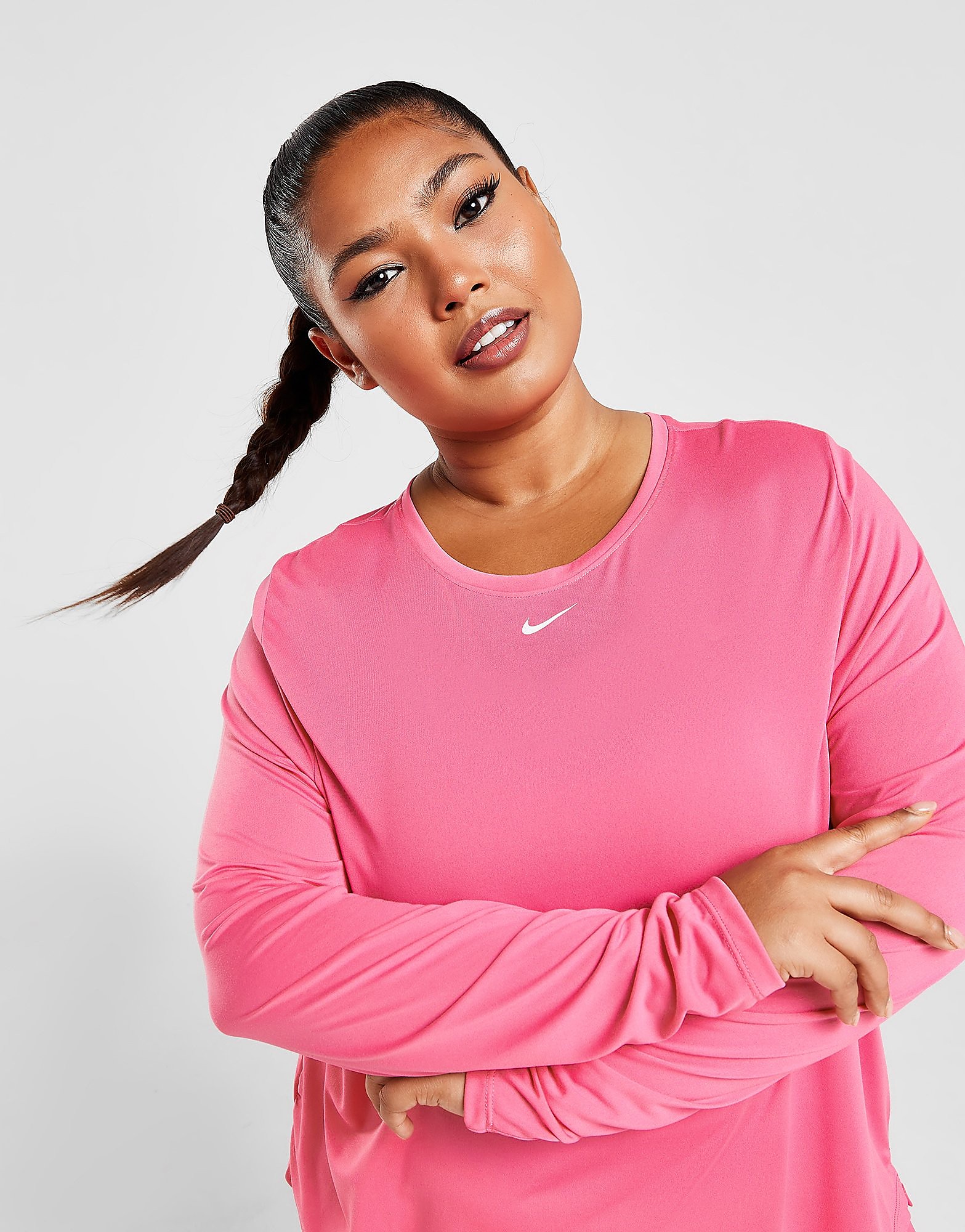 

Nike Plus Size Dri-FIT One Long Sleeve Top - Pink - Womens, Pink