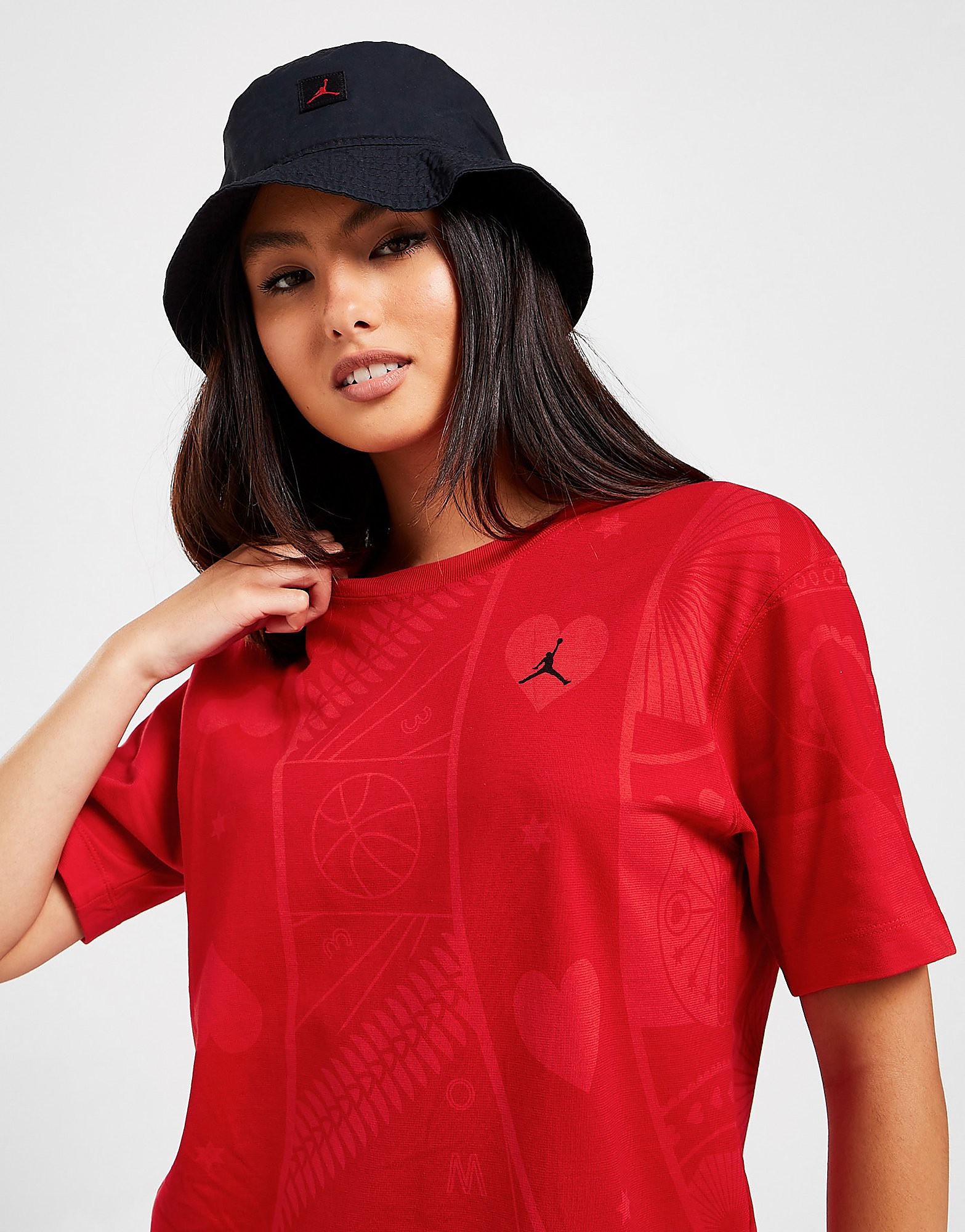 Jordan T-Shirt Flight Boxy - Vermelho - Womens, Vermelho