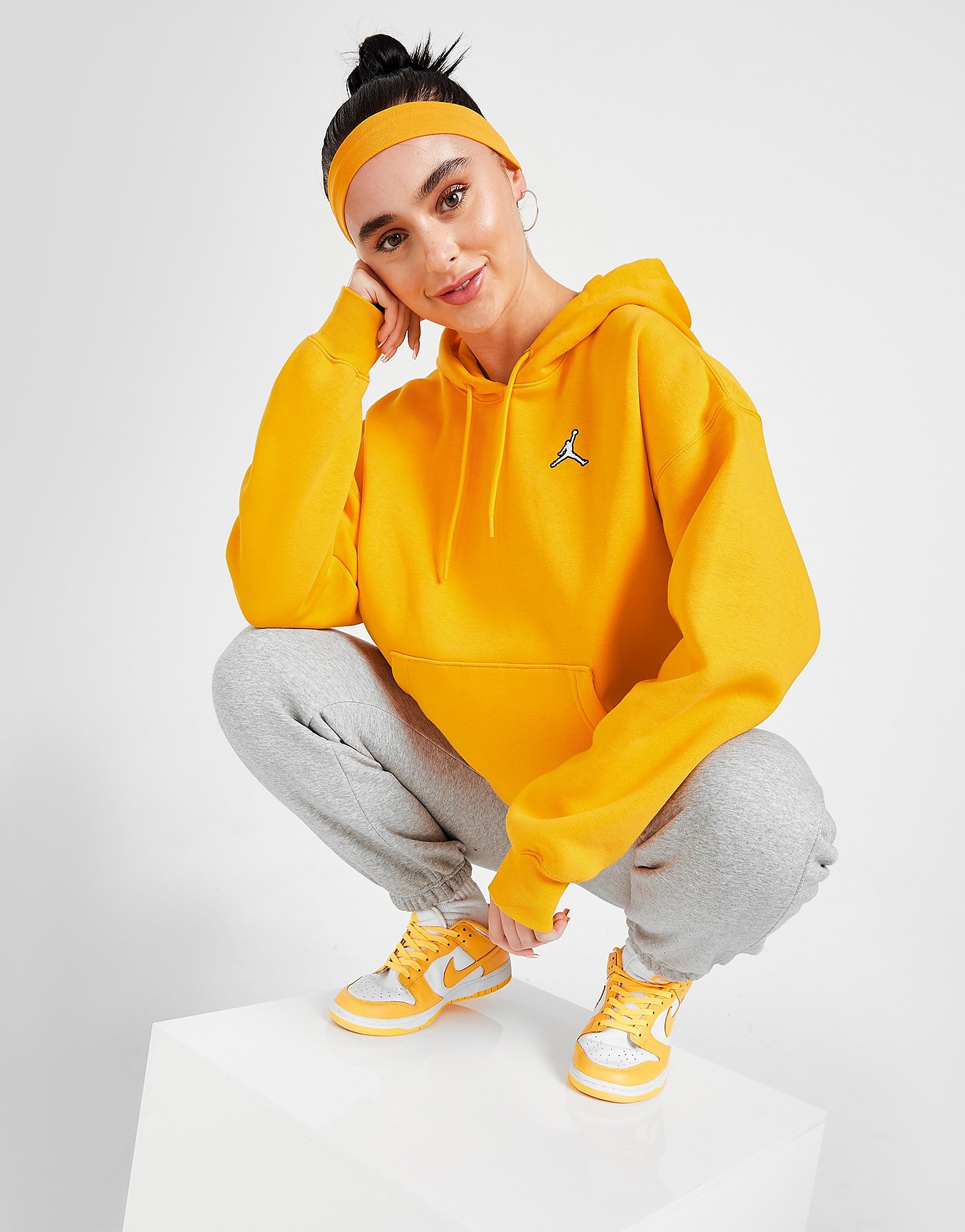 Jordan Essential Overhead Hoodie - Yellow - Womens, Yellow