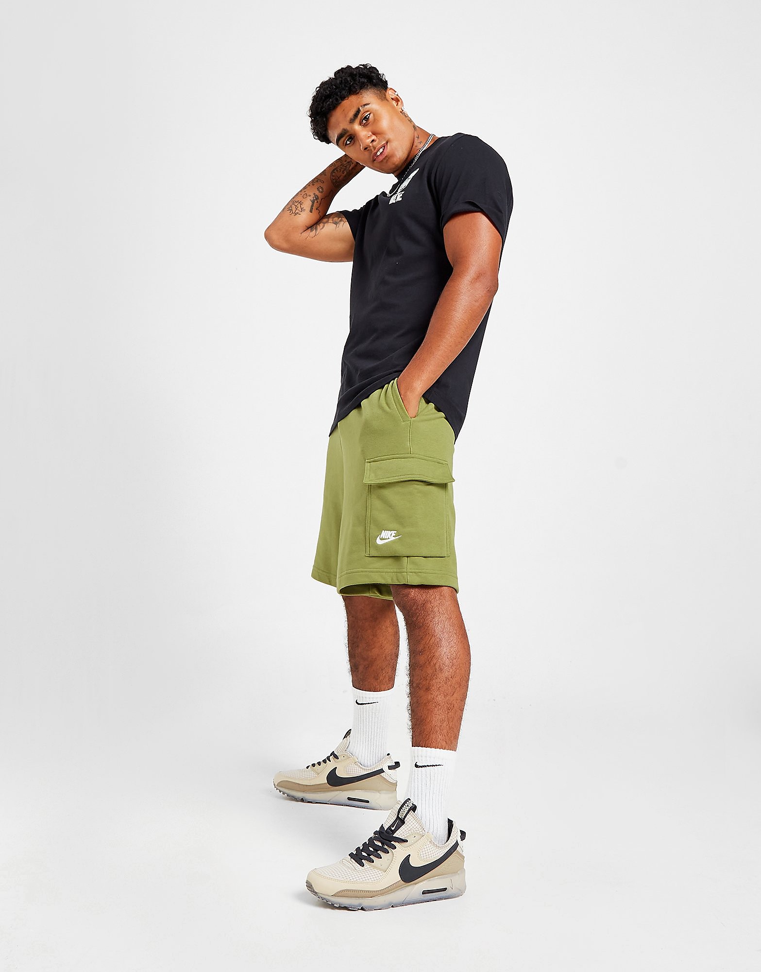 

Nike Foundation Club Cargo Shorts - Alligator/Alligator/White - Mens, Alligator/Alligator/White