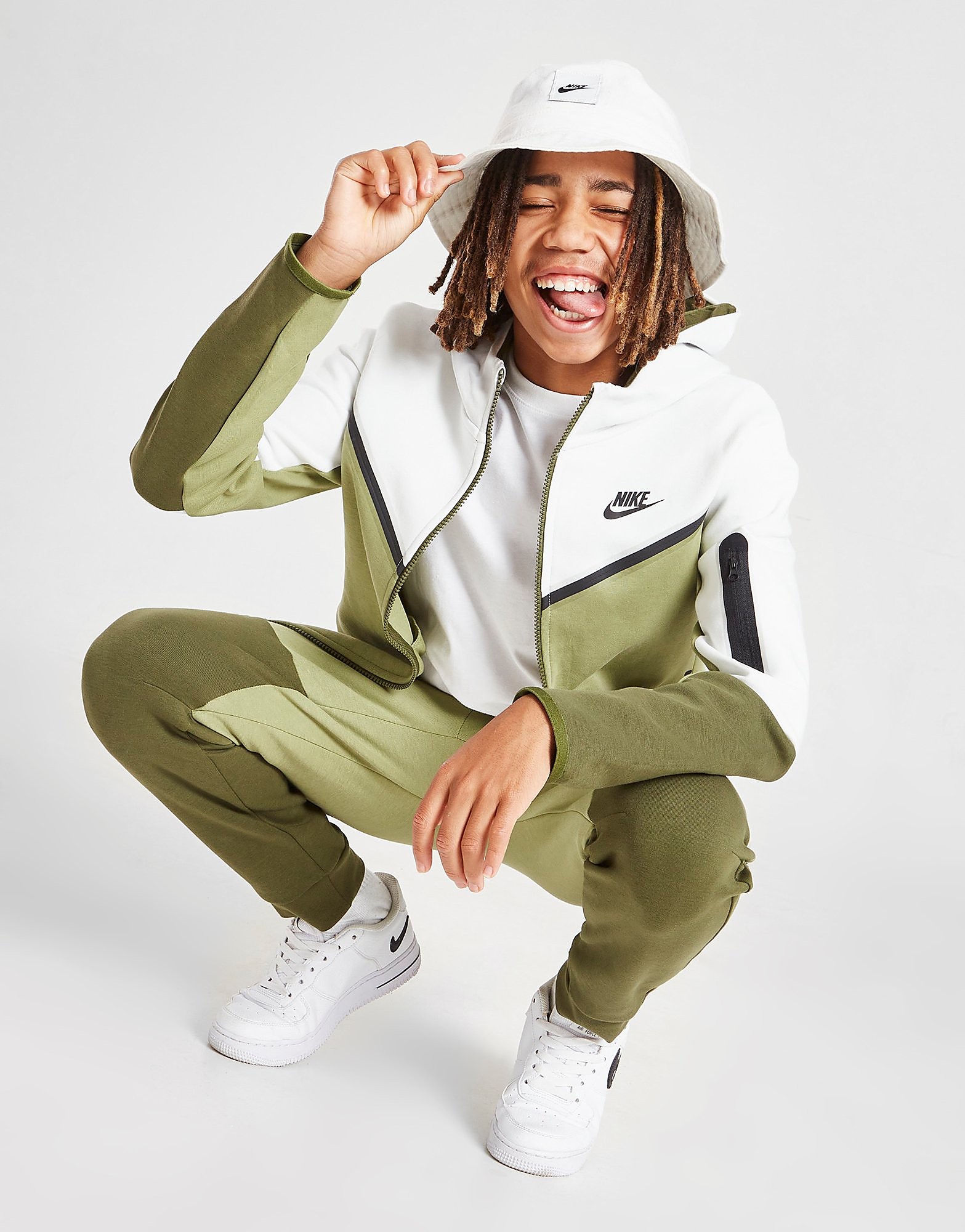 

Nike Colour Block Tech Hoodie Junior - Green - Kids, Green