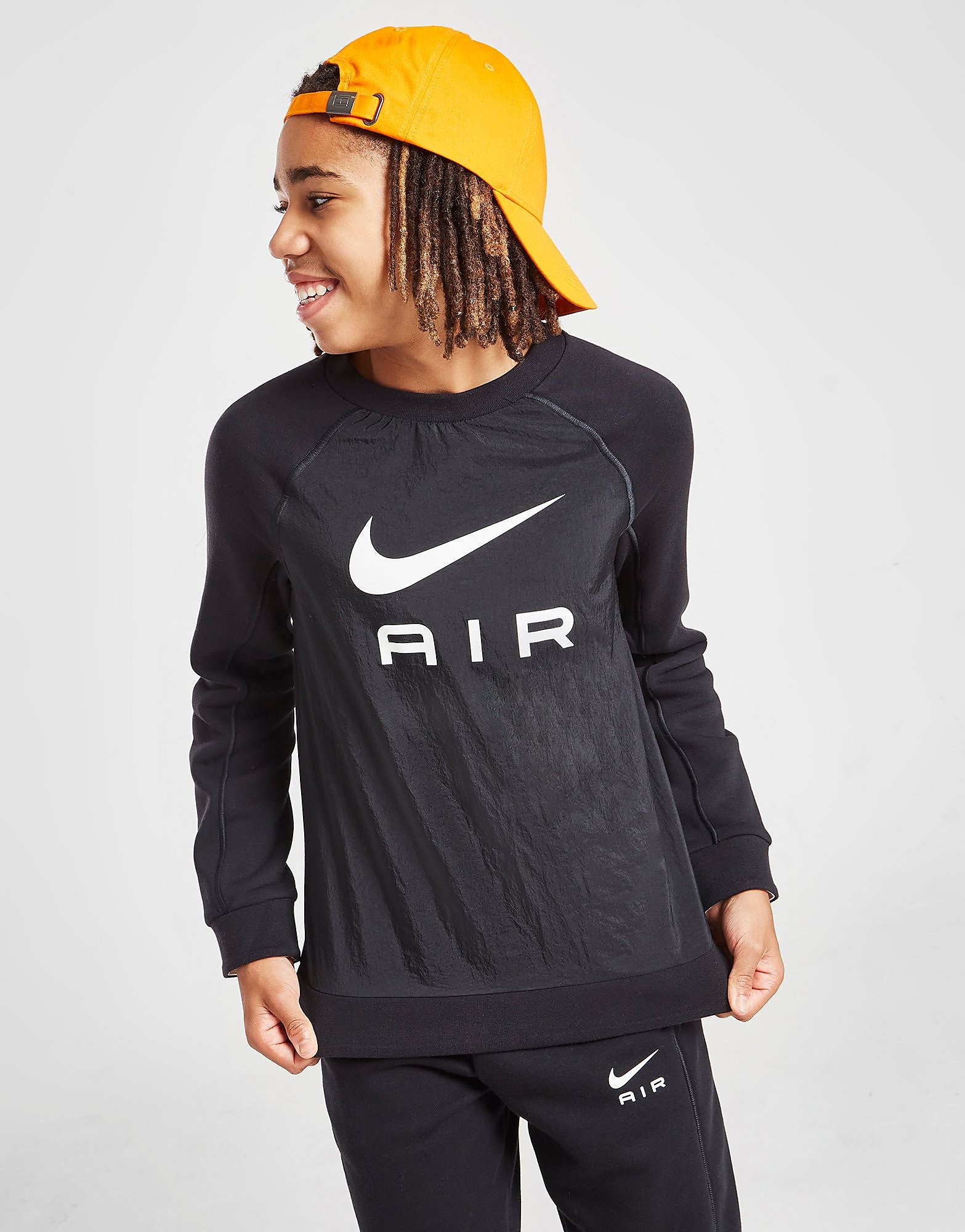 

Nike Air Crew Sweatshirt Junior - Black/Black - Kids, Black/Black