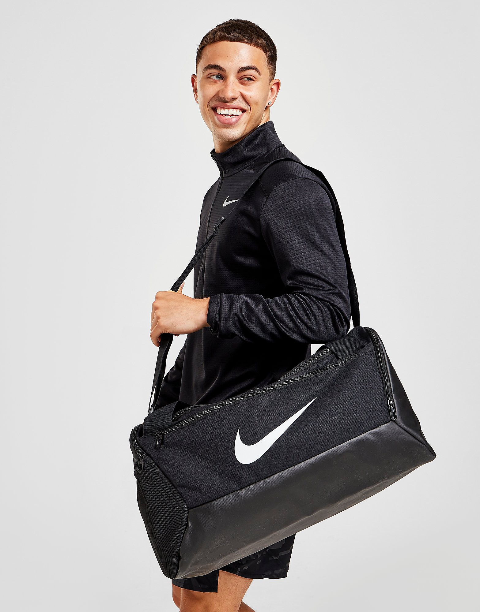 

Nike Brasilia Large Duffle Bag - Black/Black/White - Womens, Black/Black/White
