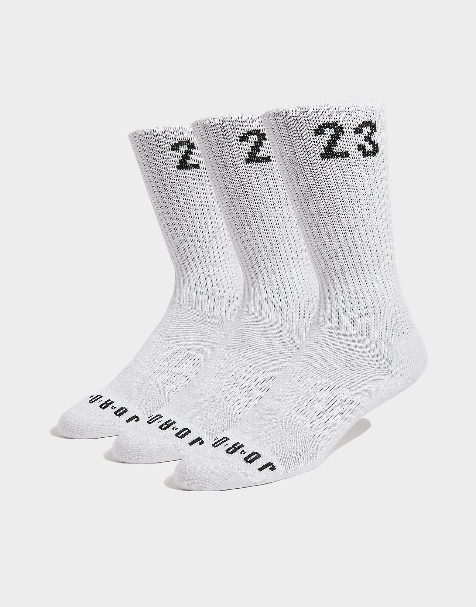

Jordan 3-Pack Crew Socks - White - Womens, White