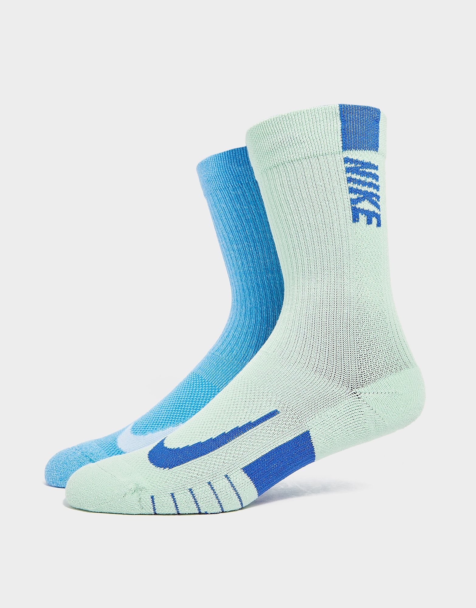 

Nike 2 Pack Running Crew Socks - Blue - Womens, Blue