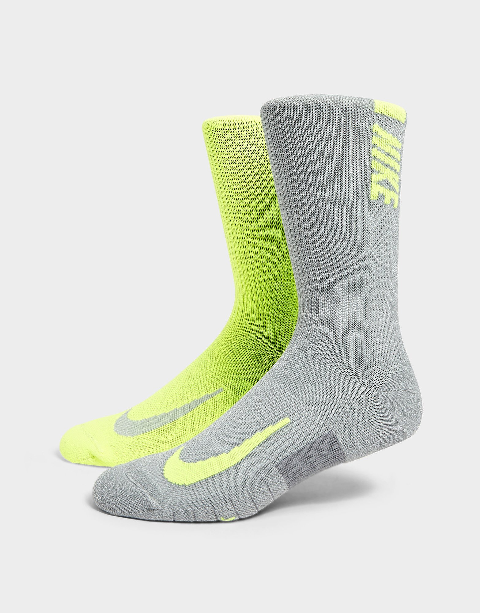 

Nike 2 Pack Running Crew Socks - Grey - Womens, Grey