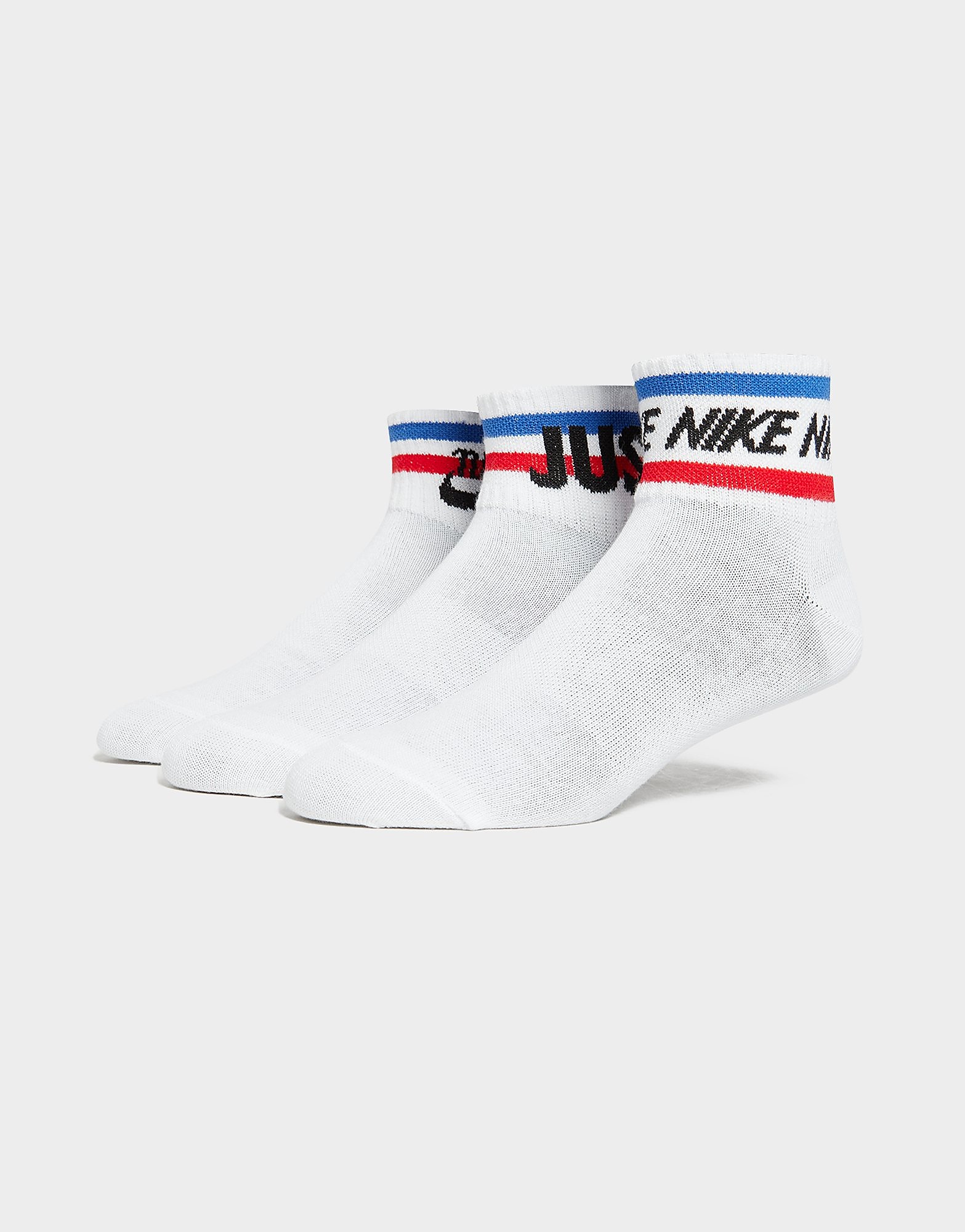 

Nike 3-Pack Sportswear Ankle Socks - WHITE - Womens, WHITE