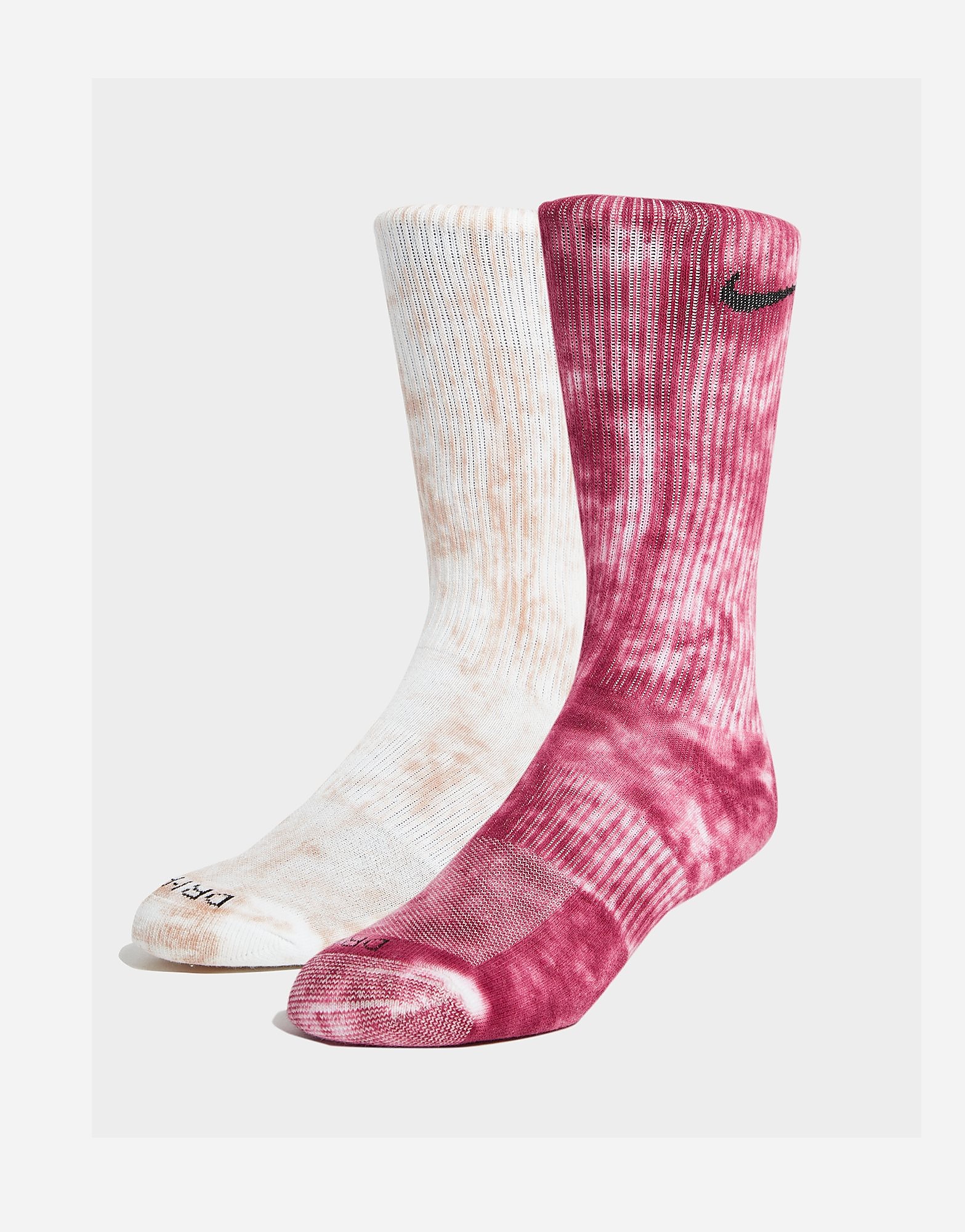 

Nike 2-Pack Tie Dye Everyday Plus Crew Socks - Red - Womens, Red