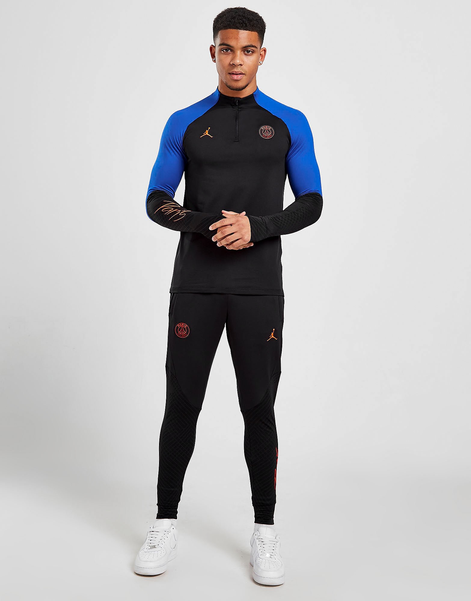Jordan Paris Saint Germain Strike Track Pants - Black/Black/Bright Crimson - Mens, Black/Black/Bright Crimson