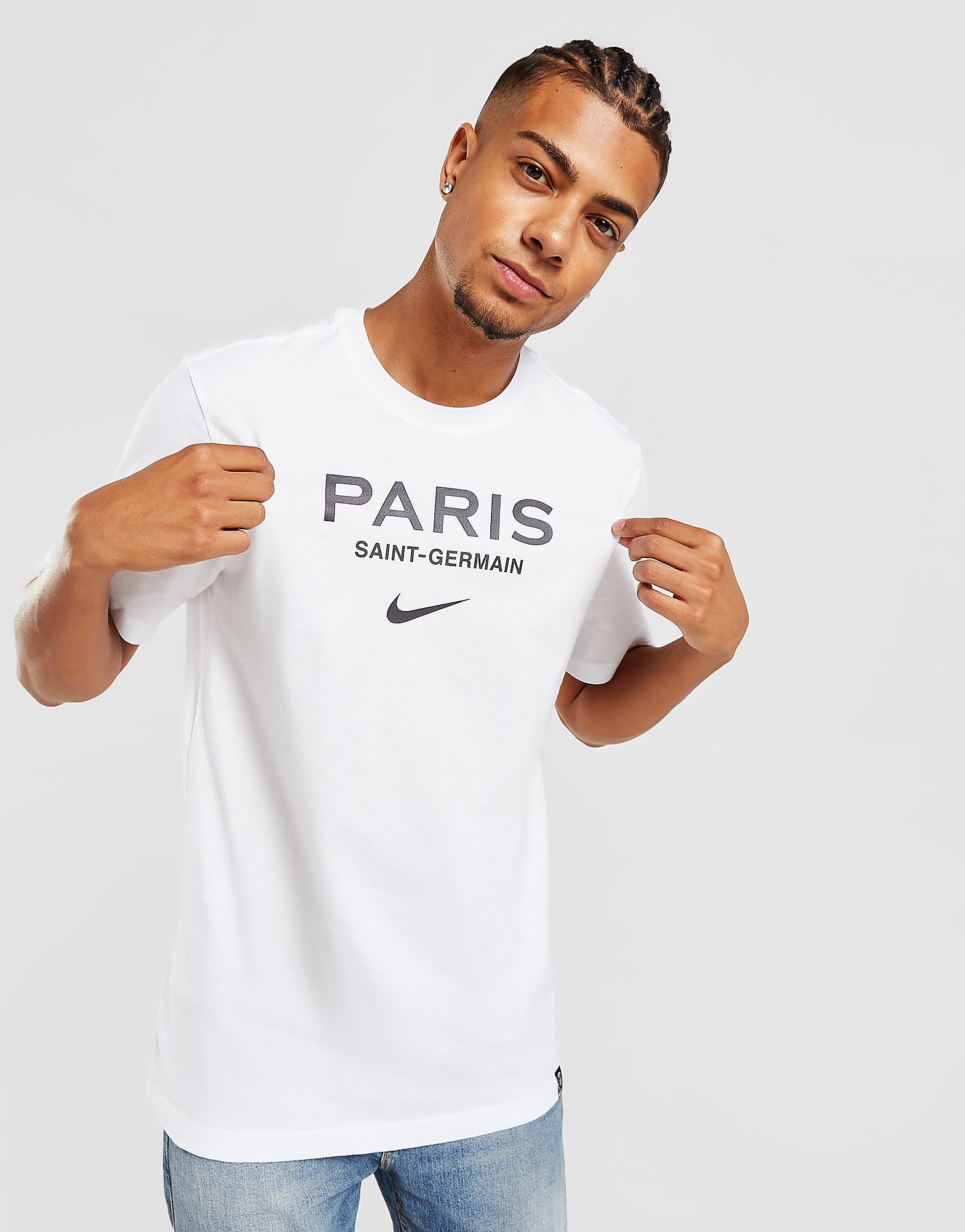 

Nike Paris Saint Germain Swoosh T-Shirt - White - Mens, White