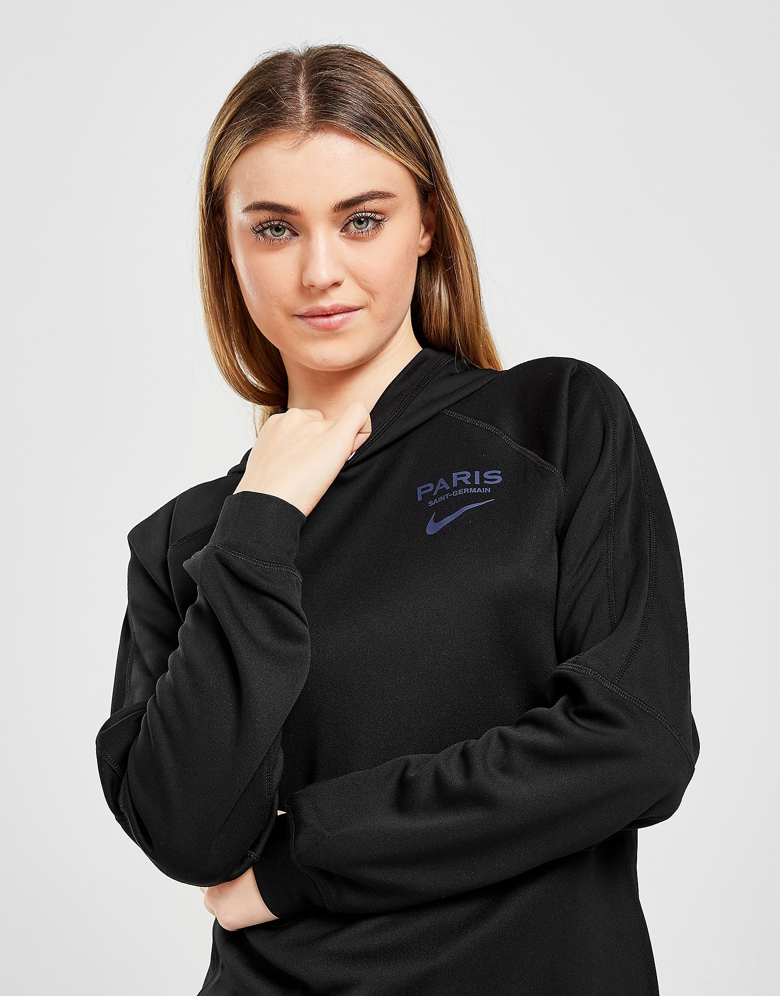 

Nike Paris Saint Germain Travel Hoodie - Black/Midnight Navy - Womens, Black/Midnight Navy