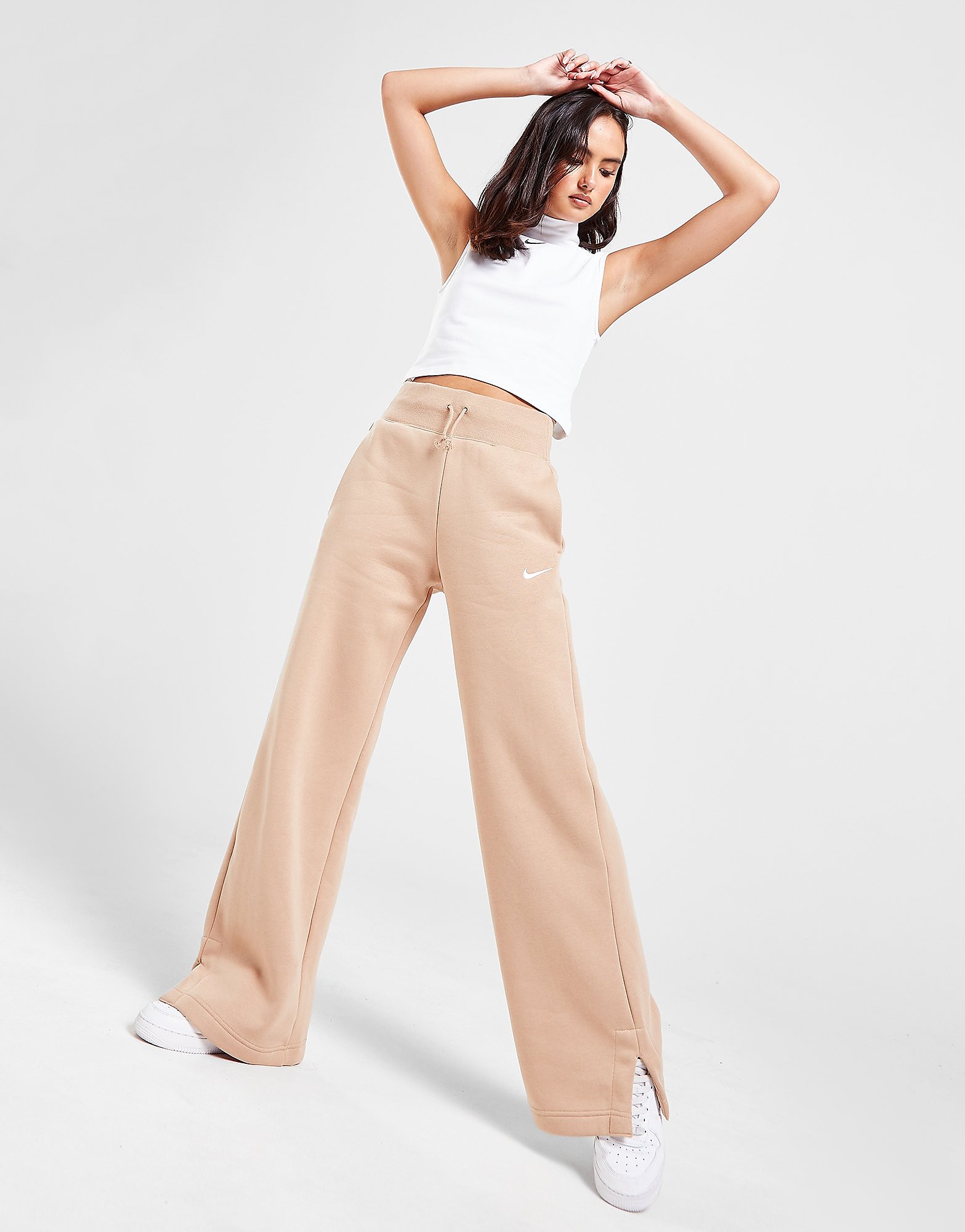 

Nike Phoenix Fleece Wide Leg Joggers - Hemp/Sail - Womens, Hemp/Sail