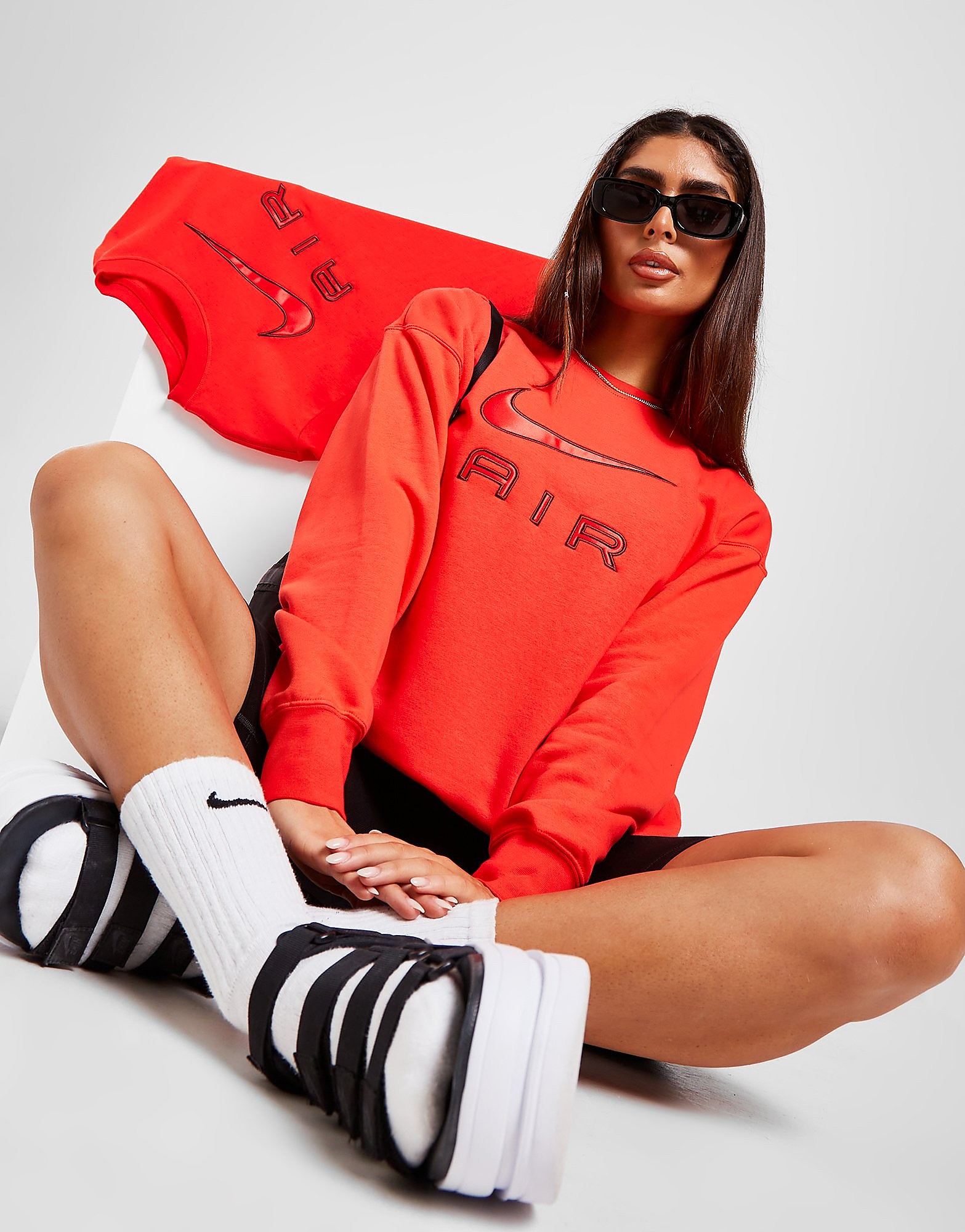 Nike Sweatshirt Air Fleece - Vermelho - Womens, Vermelho