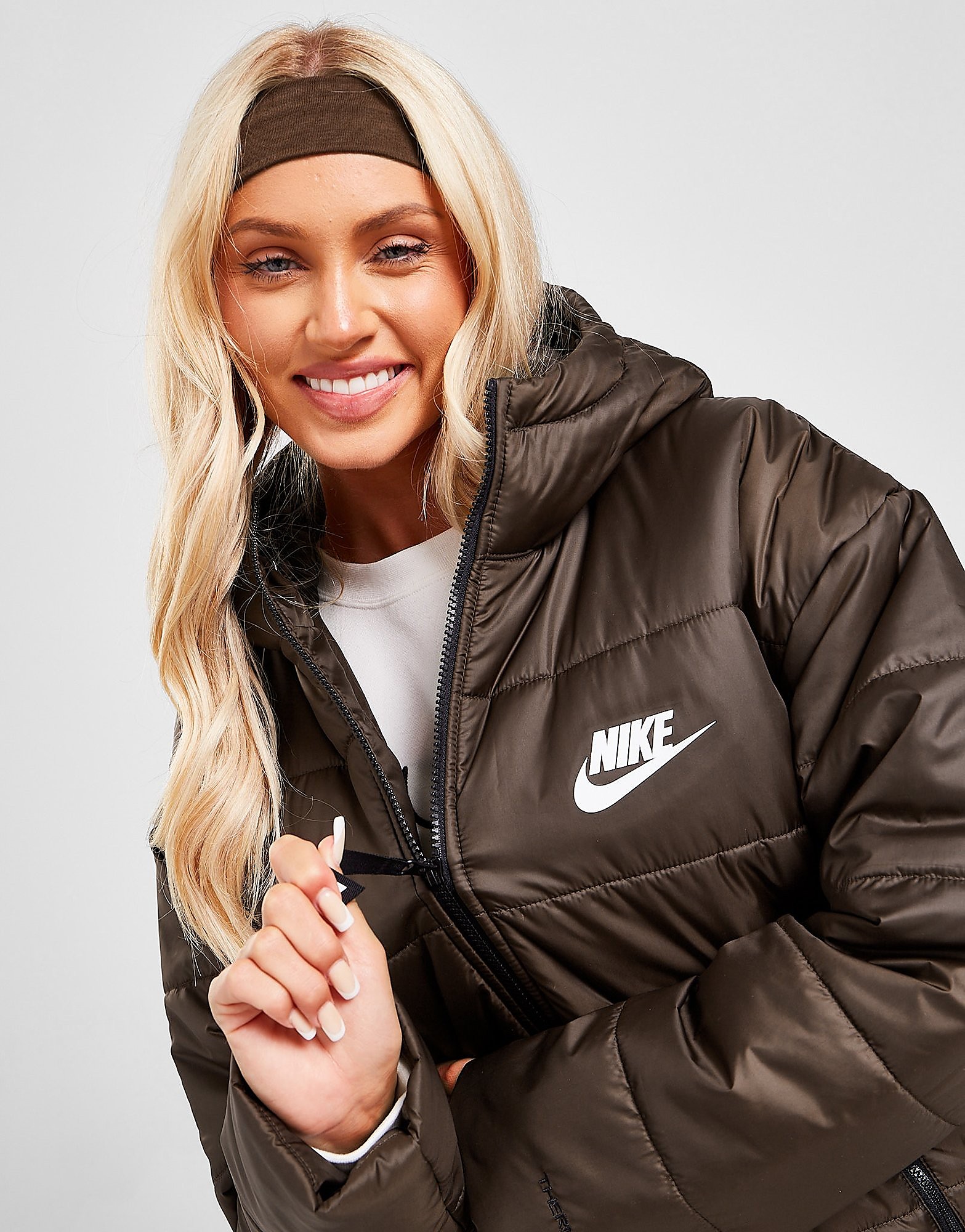

Nike Swoosh Parka Jacket - Baroque Brown/Black/White/BRW - Womens, Baroque Brown/Black/White/BRW