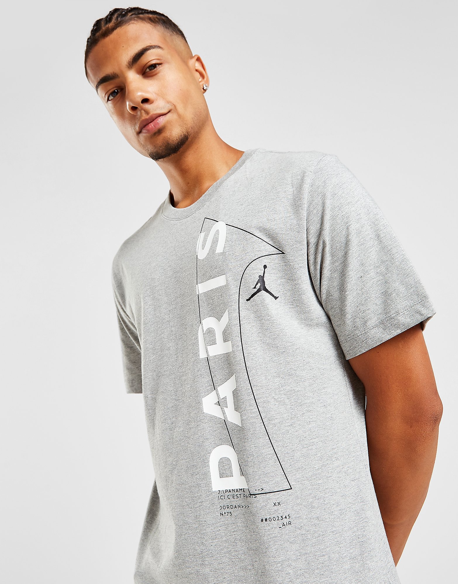

Jordan Paris Saint Germain Wordmark T-Shirt - Grey - Mens, Grey