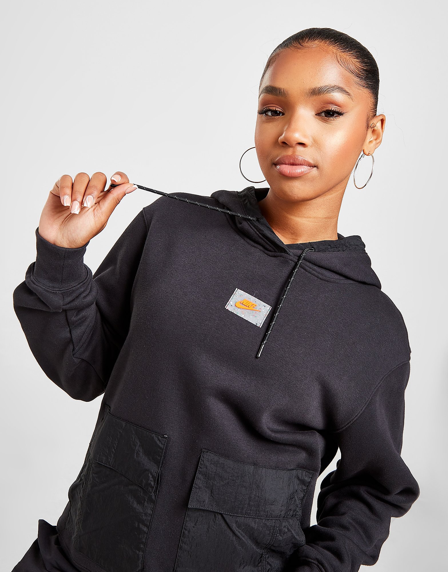 

Nike Sportswear Outdoor Overhead Hoodie - Black/Black - Womens, Black/Black