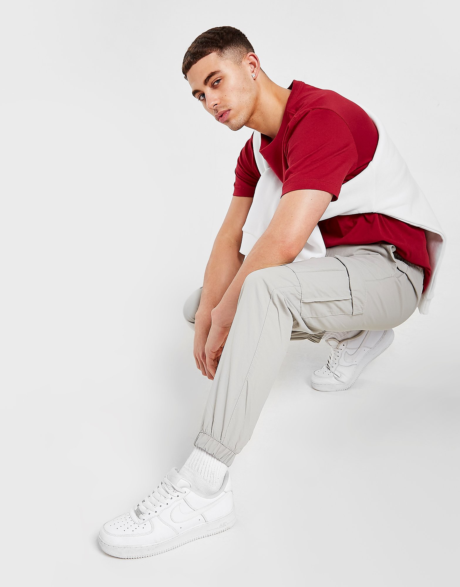 

Brave Soul Cuffed Taslan Cargo Pants - Grey, Grey