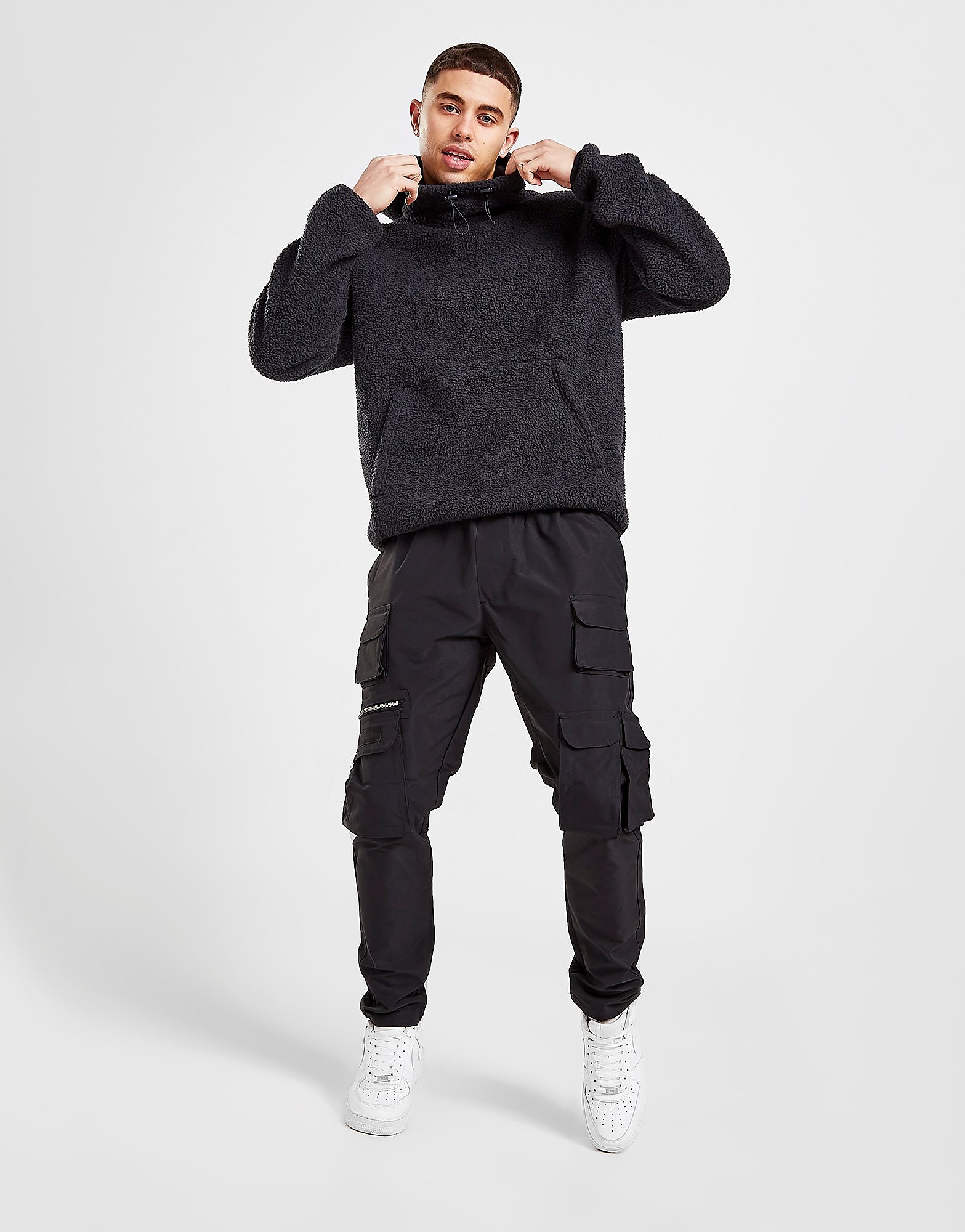 

Brave Soul Woven Cargo Pants - Black - Mens, Black