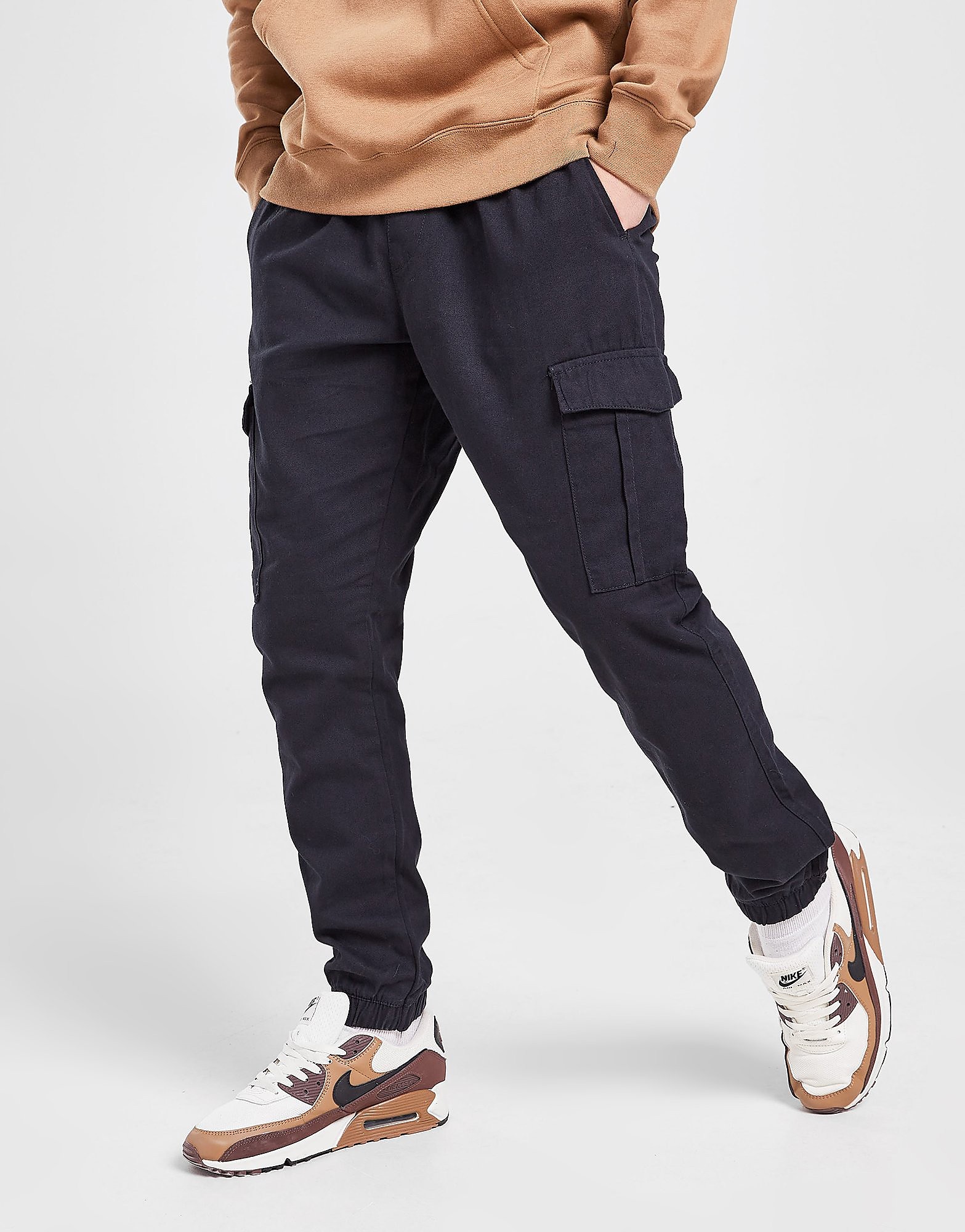 

Brave Soul Cuffed Twill Cargo Pants - Navy - Mens, Navy
