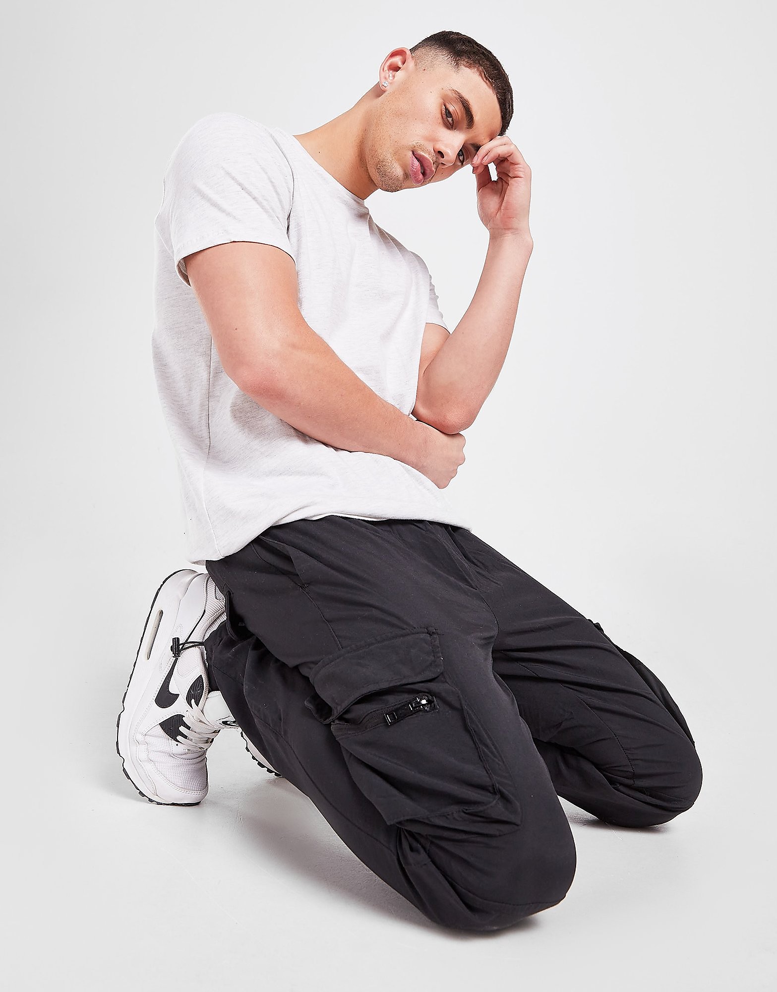 

Brave Soul Tech Double Zip Cargo Pants - Black - Mens, Black