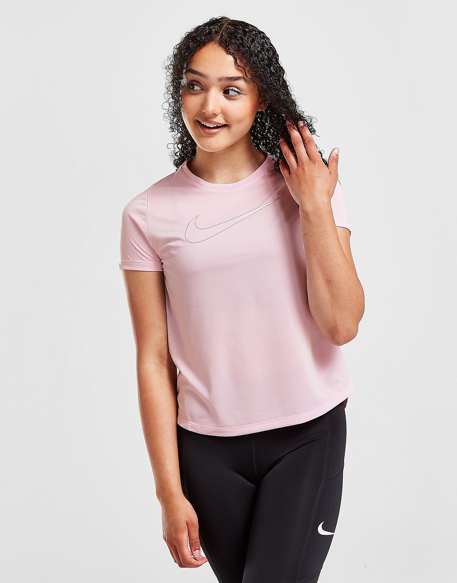 

Nike Girls' Fitness Dri-FIT One T-Shirt Junior - Pink - Kids, Pink